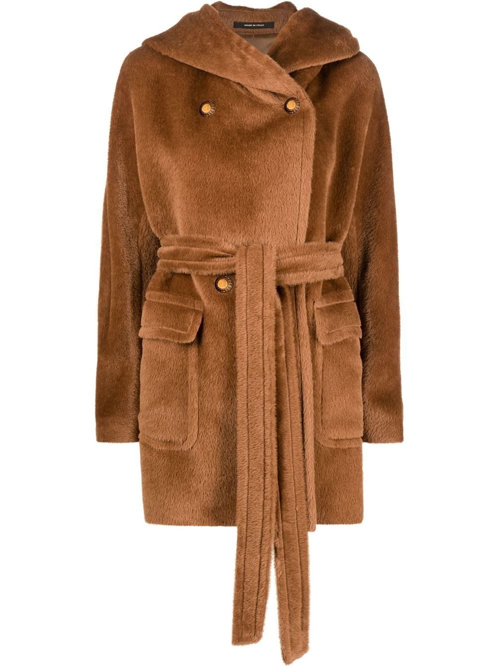 Tagliatore Brown Alpaca Wool-blend Jilly Coat