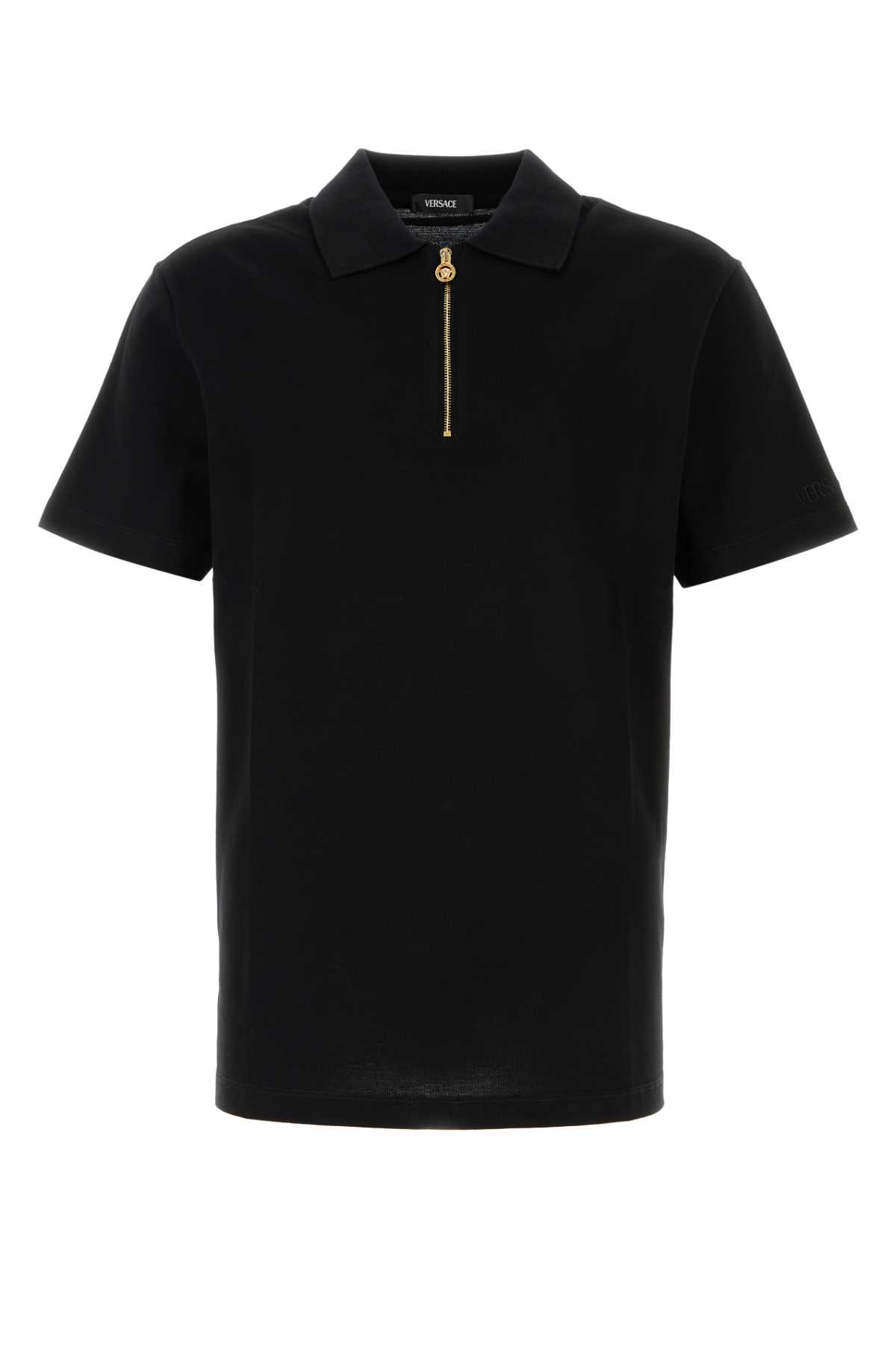 Black Piquet Polo Shirt