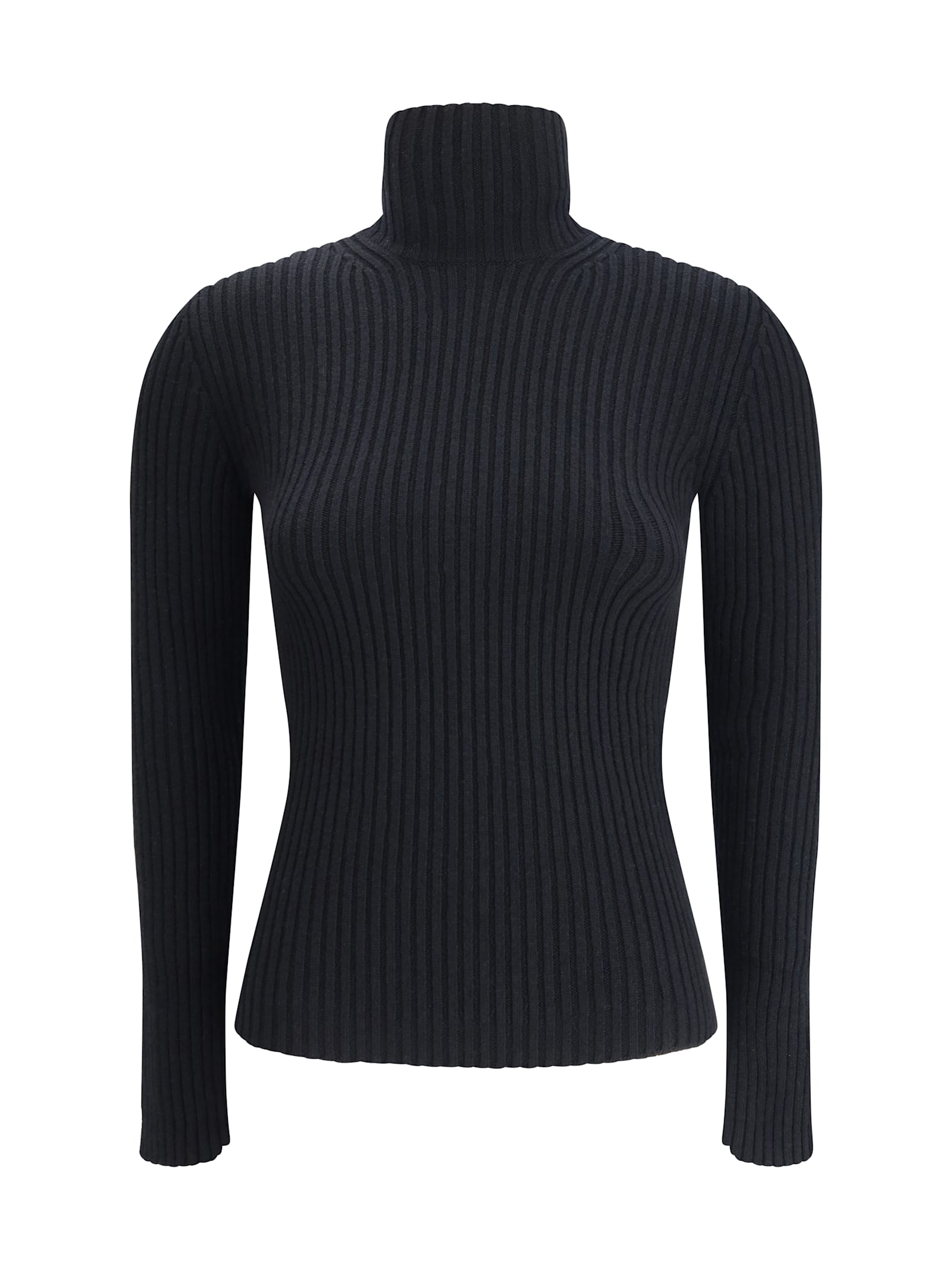 Max Mara Ribbed Long-sleeve T-shirt In Blue