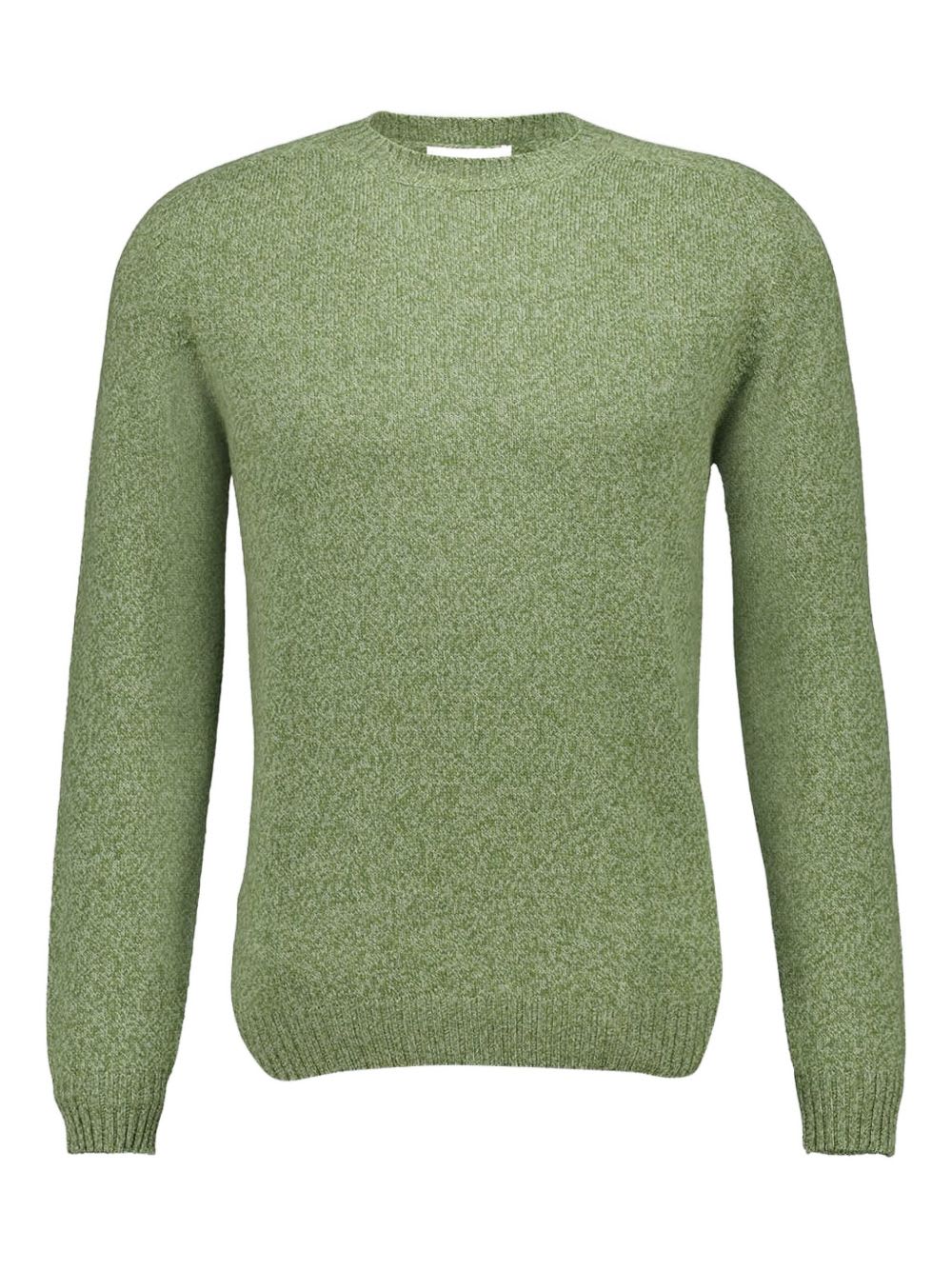 Boglioli Speckled Effect Wool-cashmere Crew Neck Sweater In Green