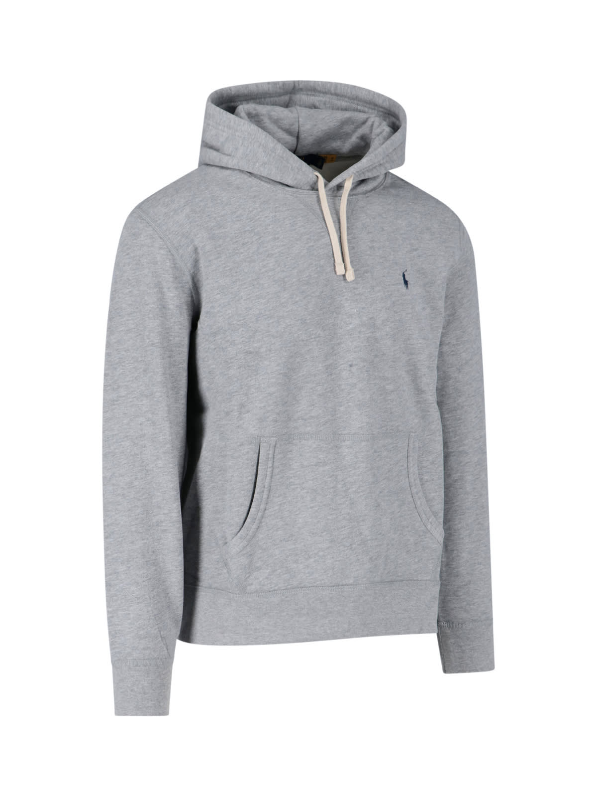 Polo Ralph Lauren Hooded Sweatshirt With Drawstring And Pocket In Gray