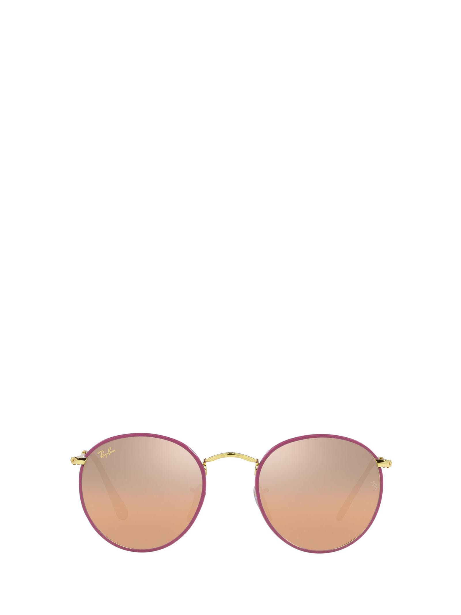 Ray Ban Ray-ban Rb3447jm Violet On Legend Gold Sunglasses