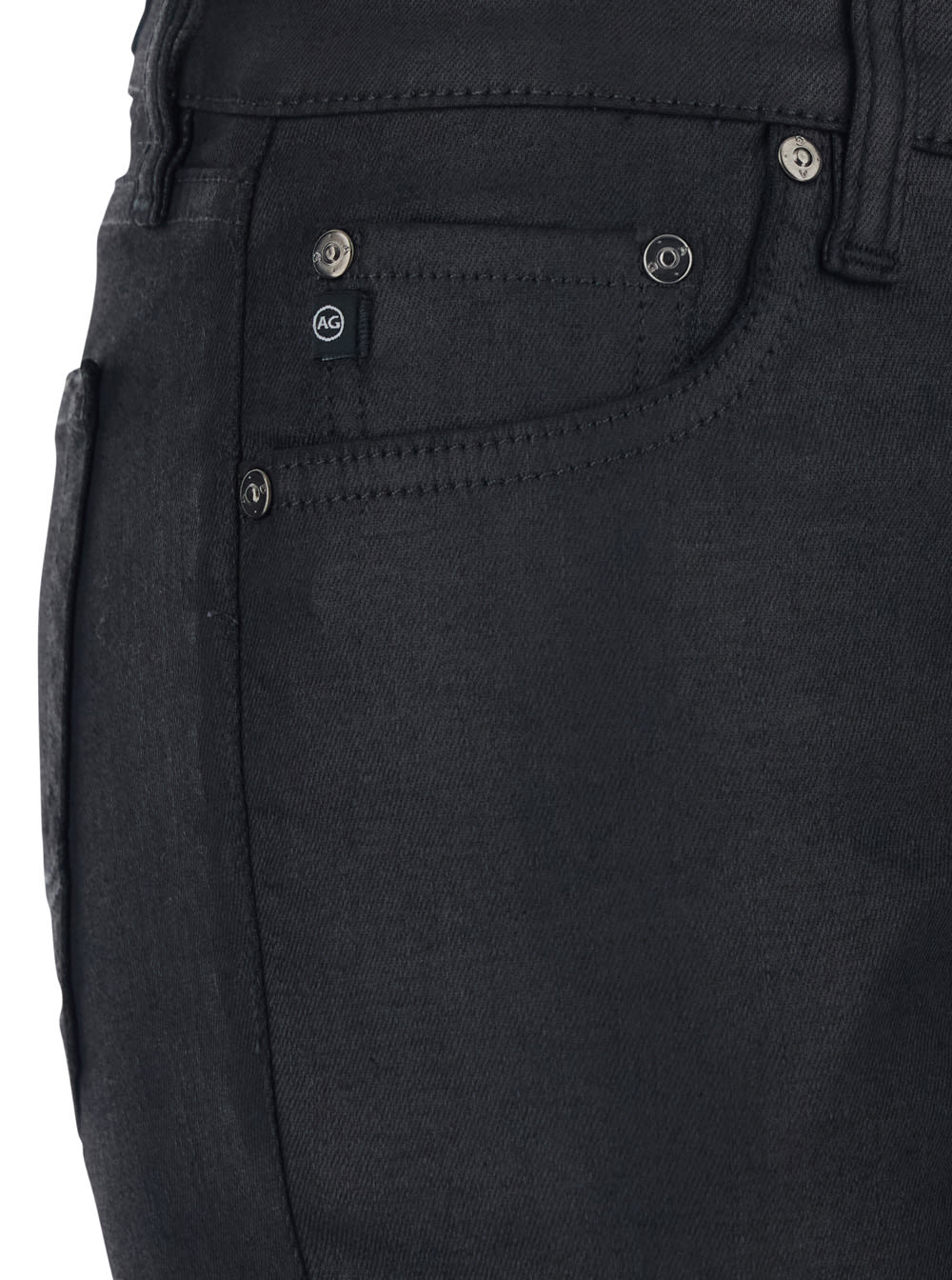 Ag Black Jeans With Belt Loops And Flared Leg In Denim Woman In Blue