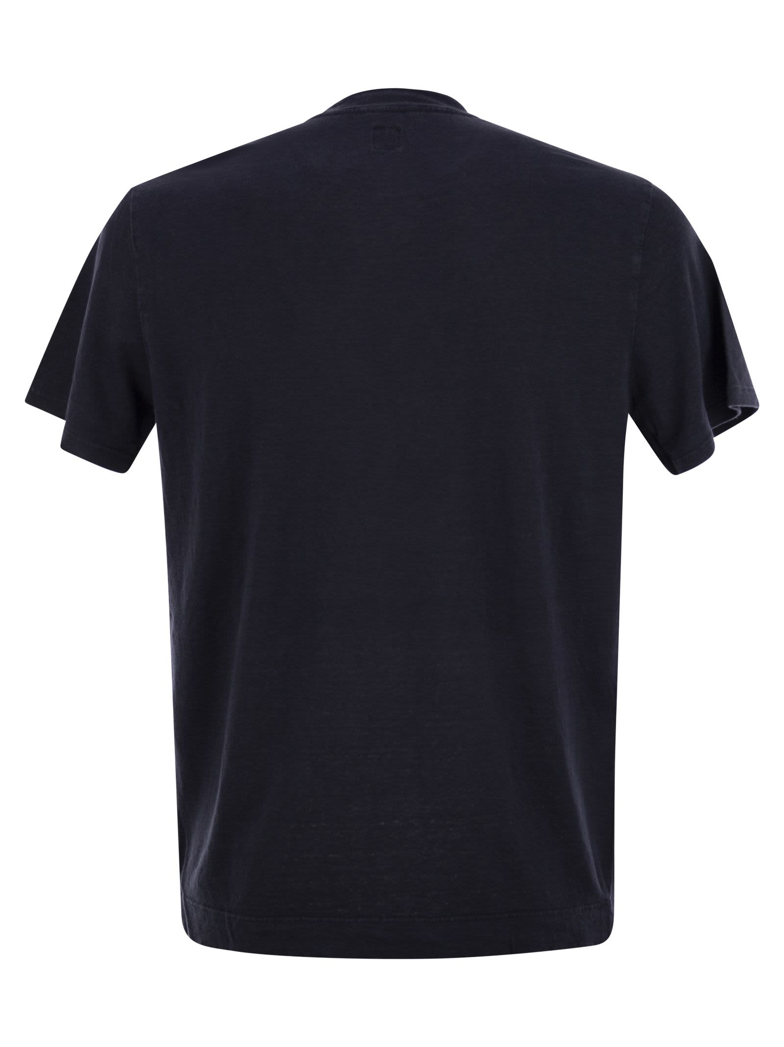 Fedeli Stretch Linen Short-sleeved T-shirt