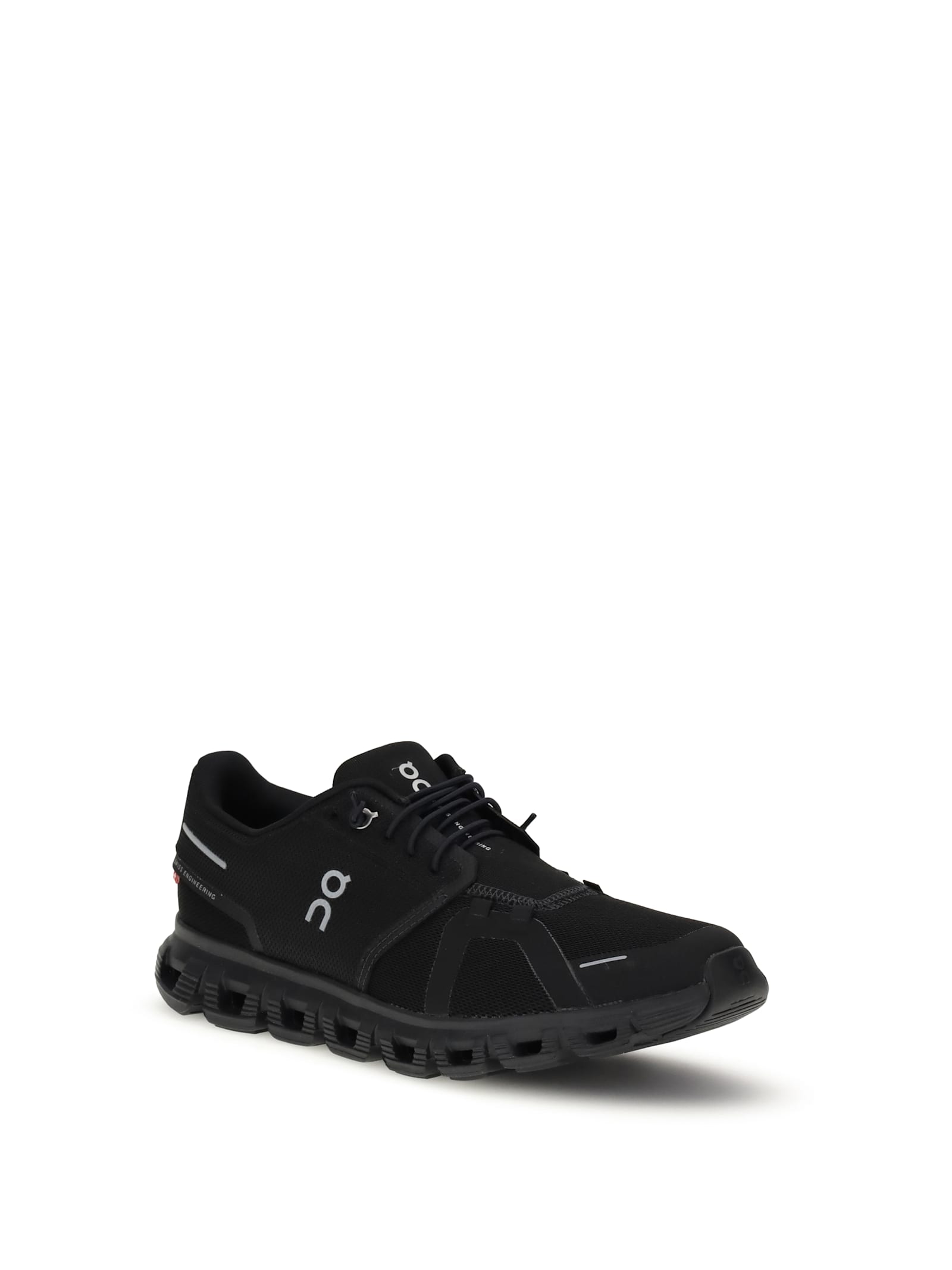 On Cloud 6 Sneakers With Rounded Toe In Black