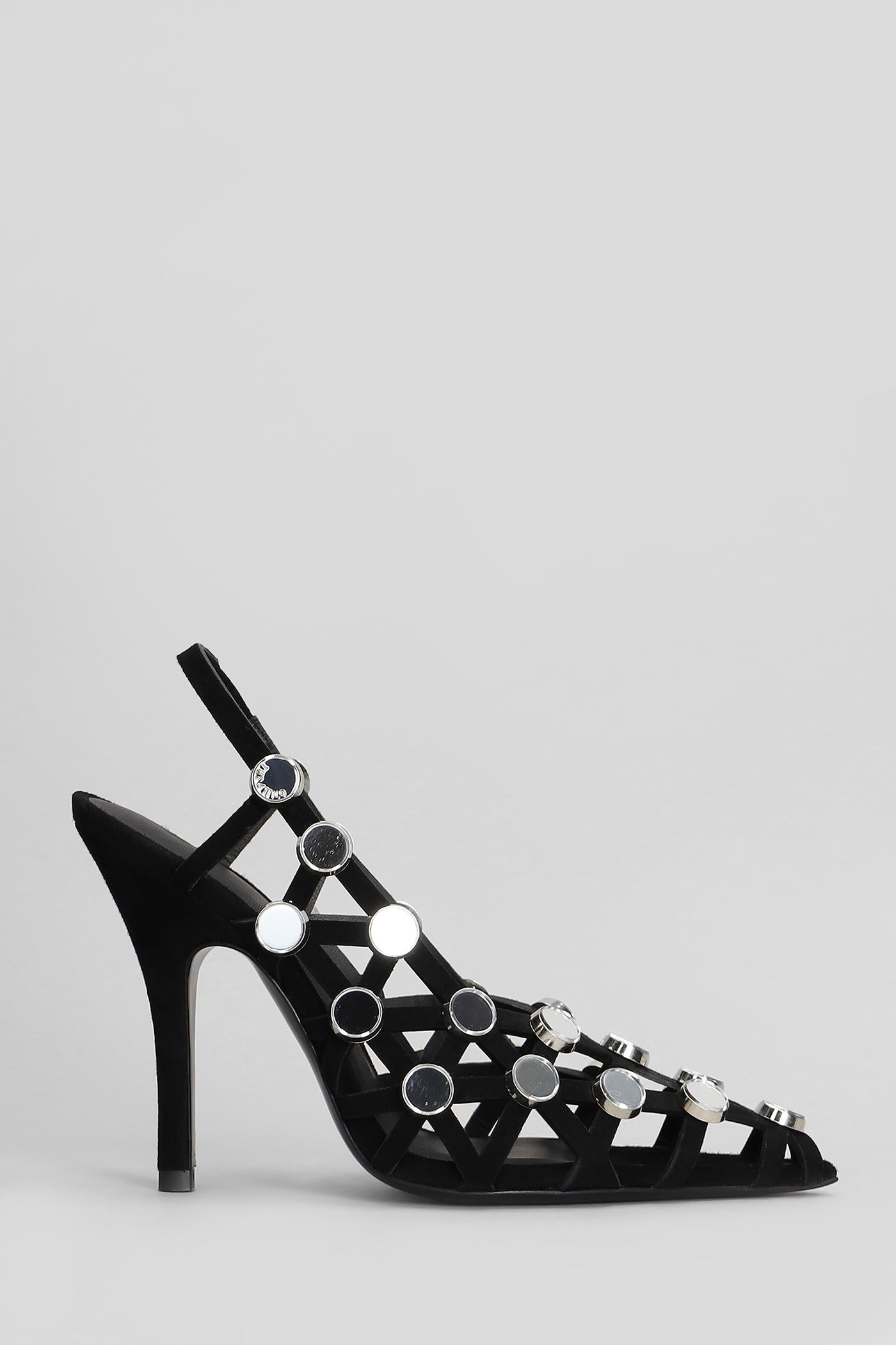Grid Pumps In Black Leather