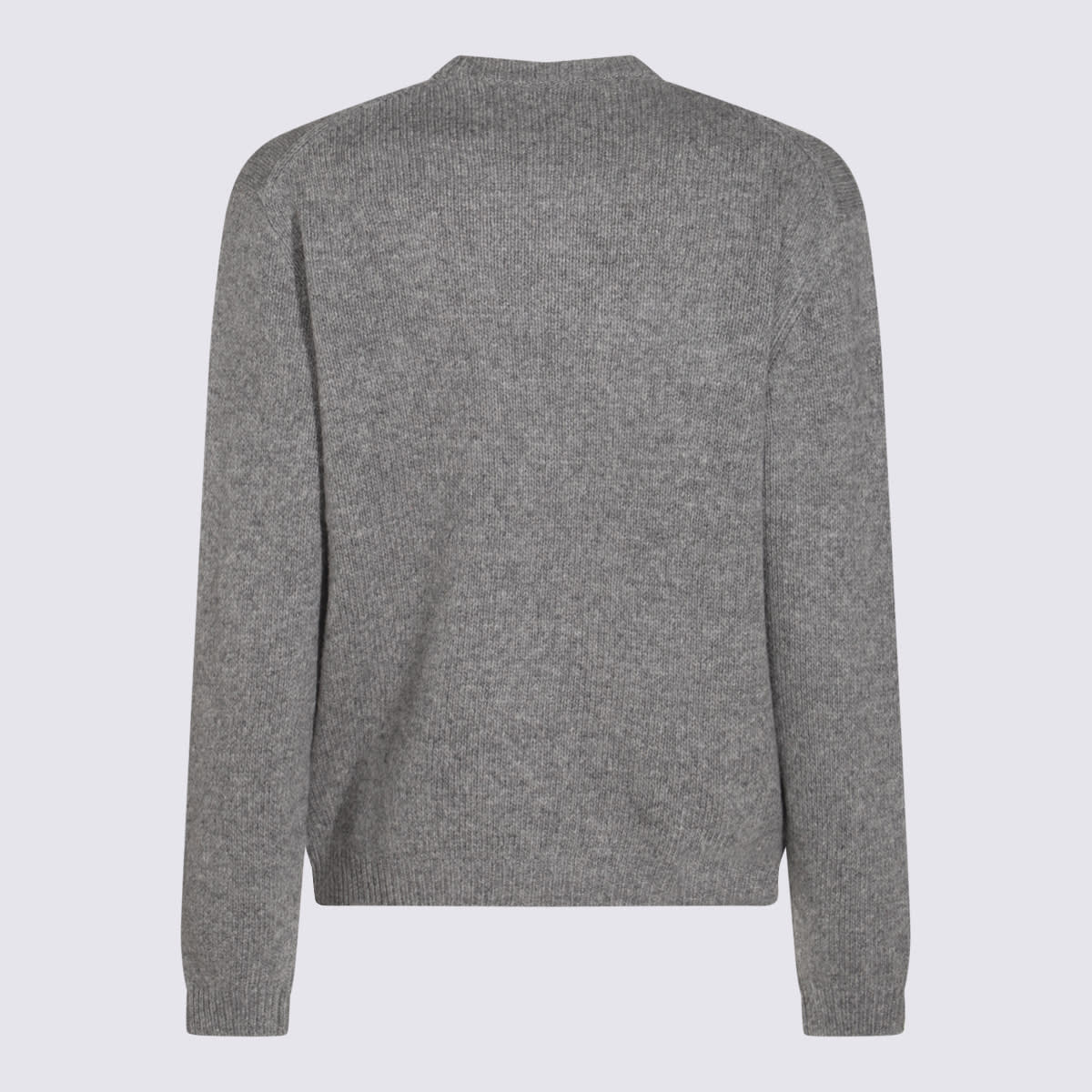 Shop Maison Kitsuné Grey Wool Knitwear In Medium Grey Melange