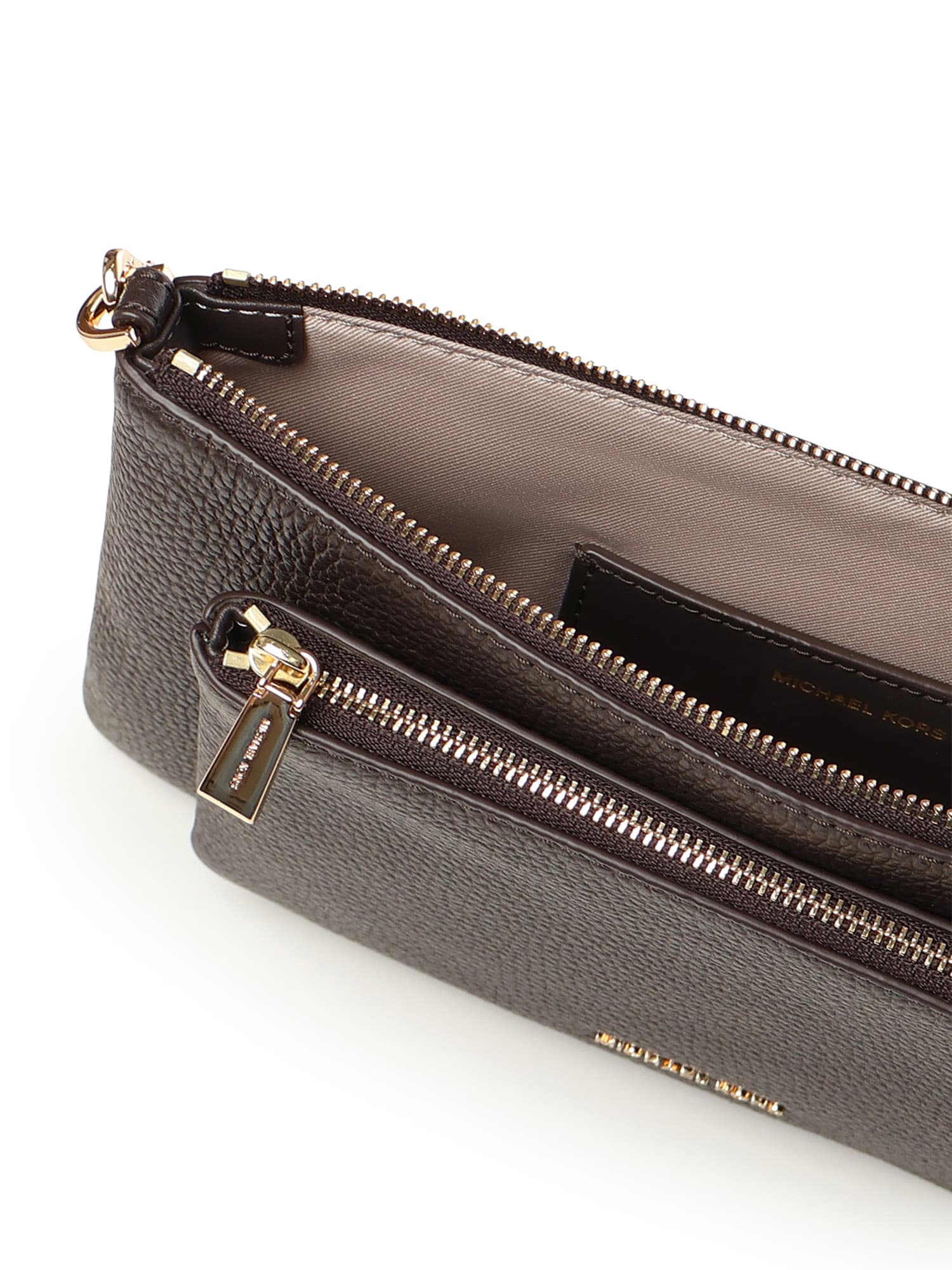 Michael Michael Kors Jet Set Medium Leather Crossbody Bag In Brown