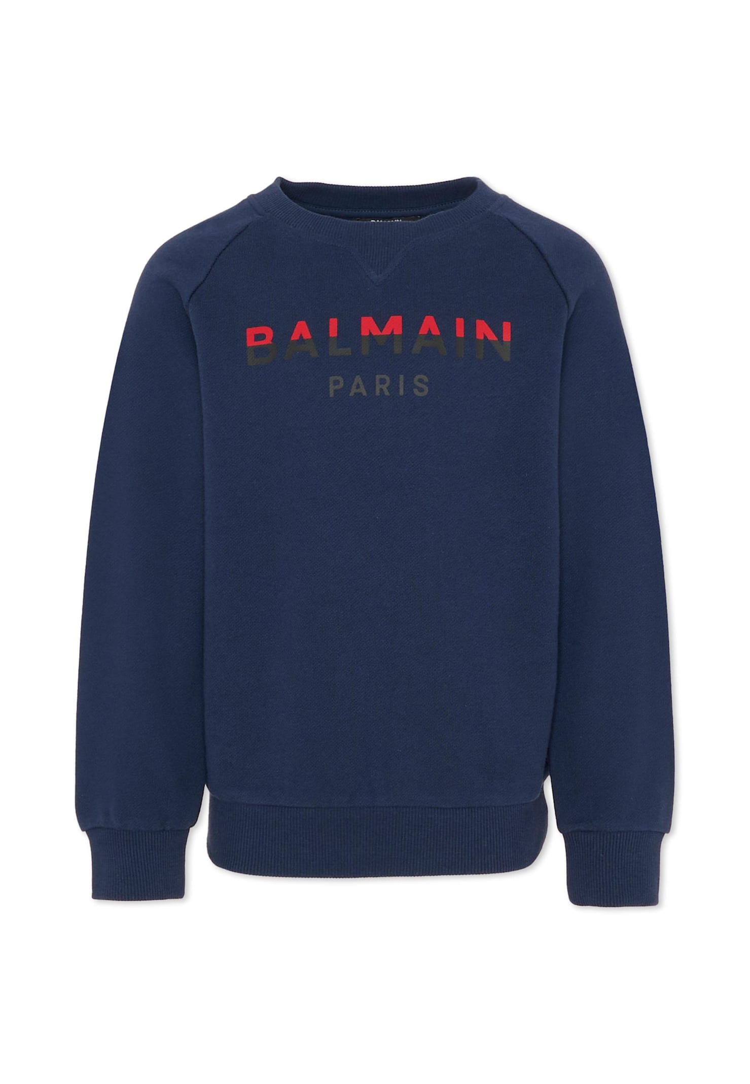 Balmain Blue Sweatshirt For Kids With Logo In Blue