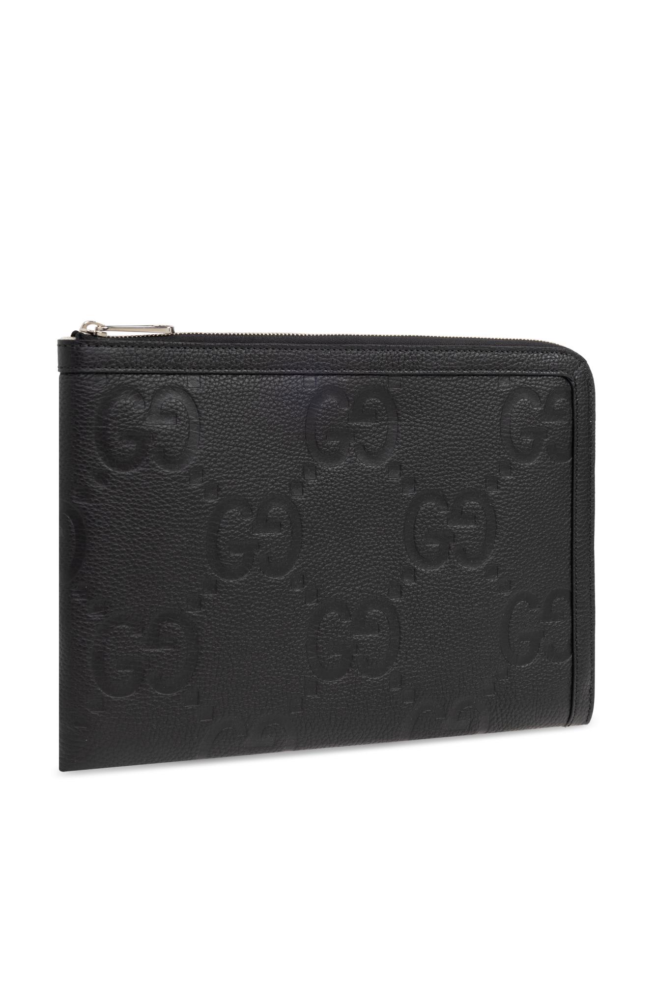 Gucci Document Bag `jumbo Gg Small` In Black