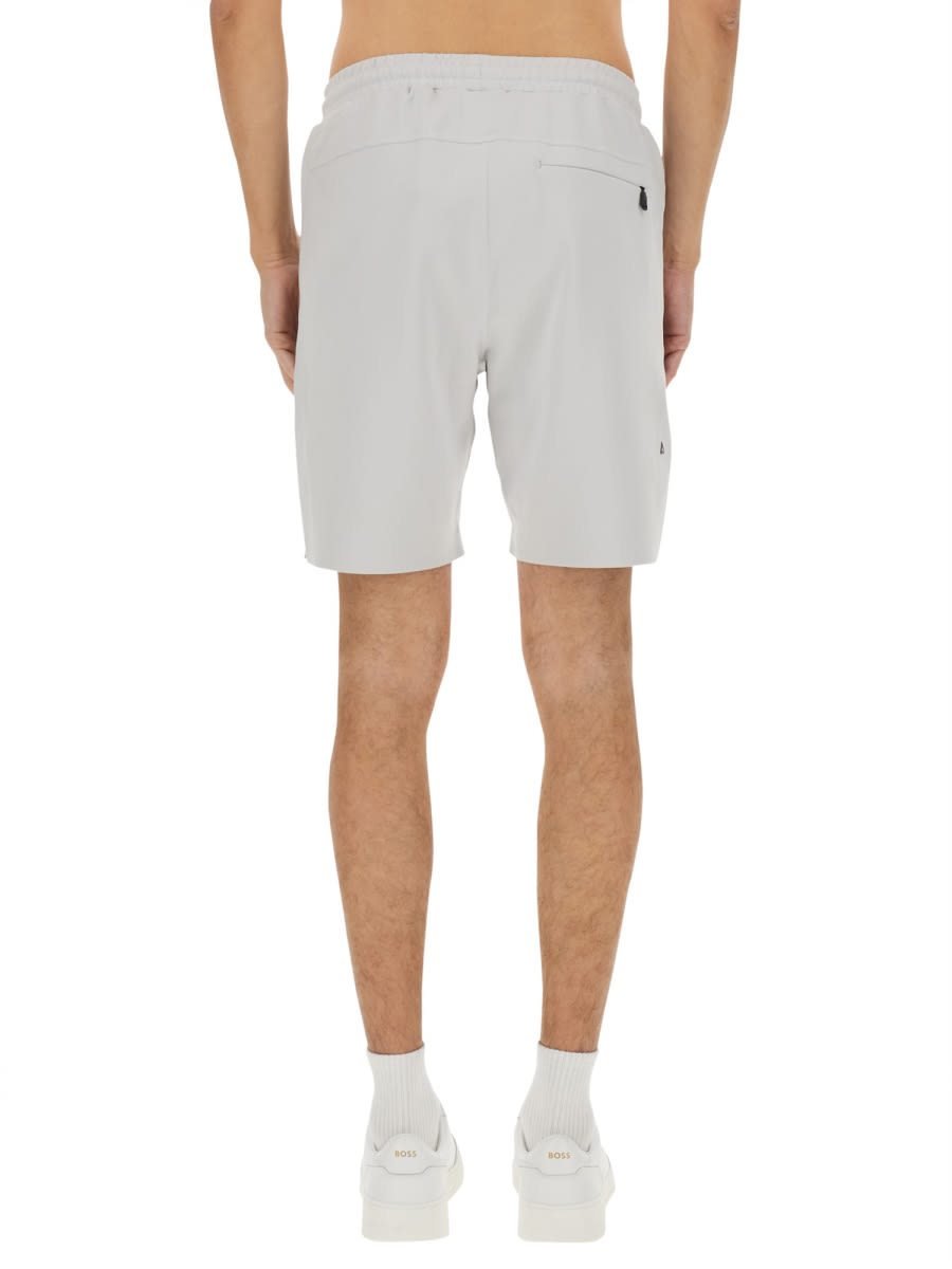 Hugo Boss Boss Technical Fabric Bermuda Shorts In Grey