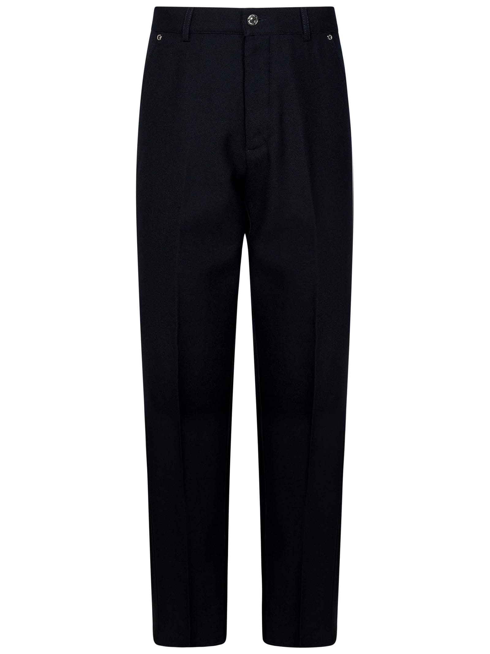 Shop Doppiaa Aandromaco Trousers In Blue