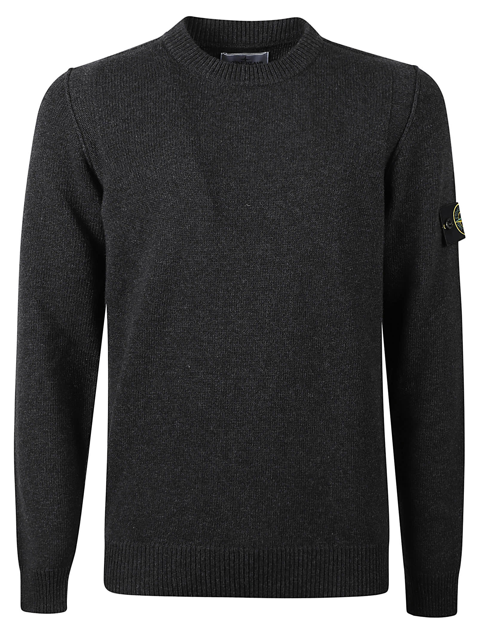 Shop Stone Island Sweater In Melange Charcoal