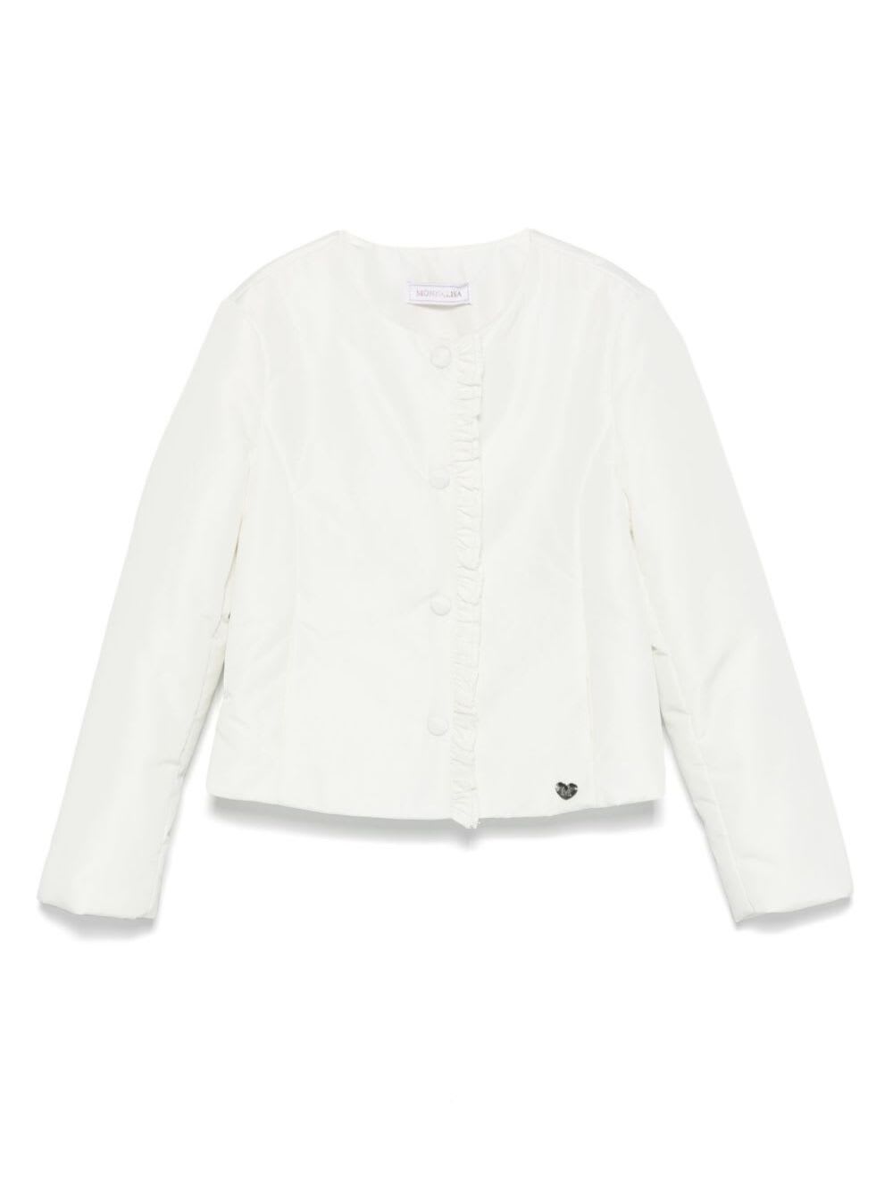 Monnalisa Extralight Basic Tessuto Tessuto Tecnico In White