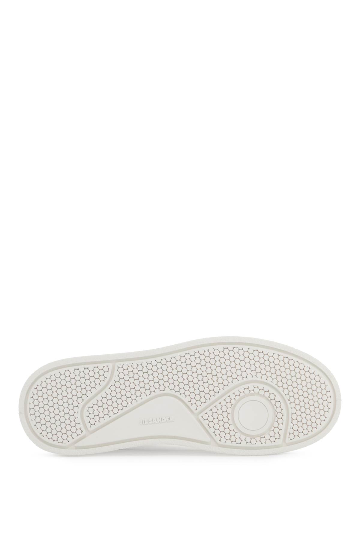 Shop Jil Sander Leather Sneakers For Everyday In Bianco (white)