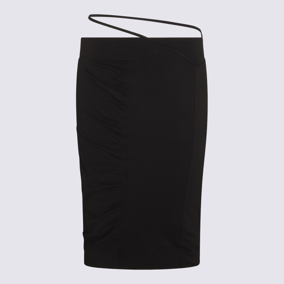 Black Viscose Dayton Pencil Skirt