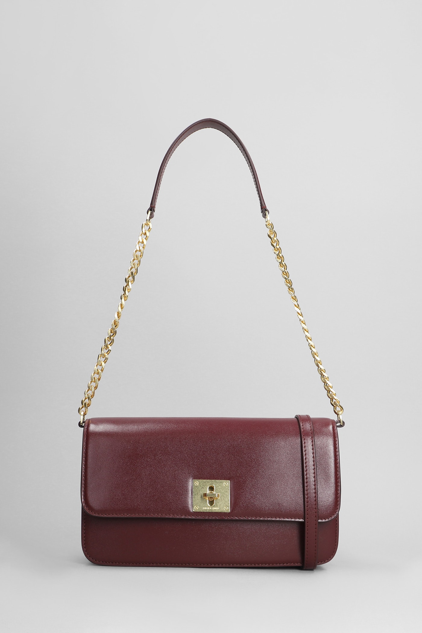 gioia Burgundy Leather Crossbody Bag