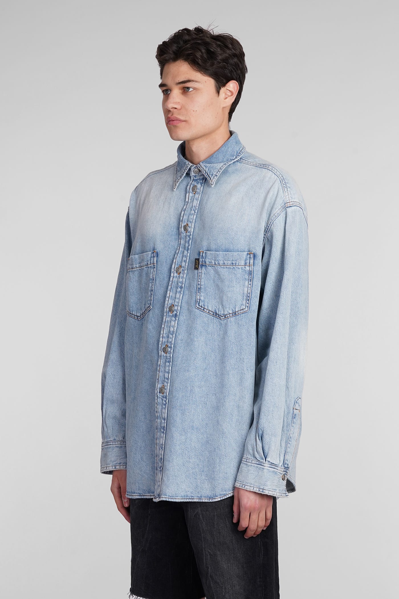 Shop Haikure Oscar Denim Jackets In Blue Cotton