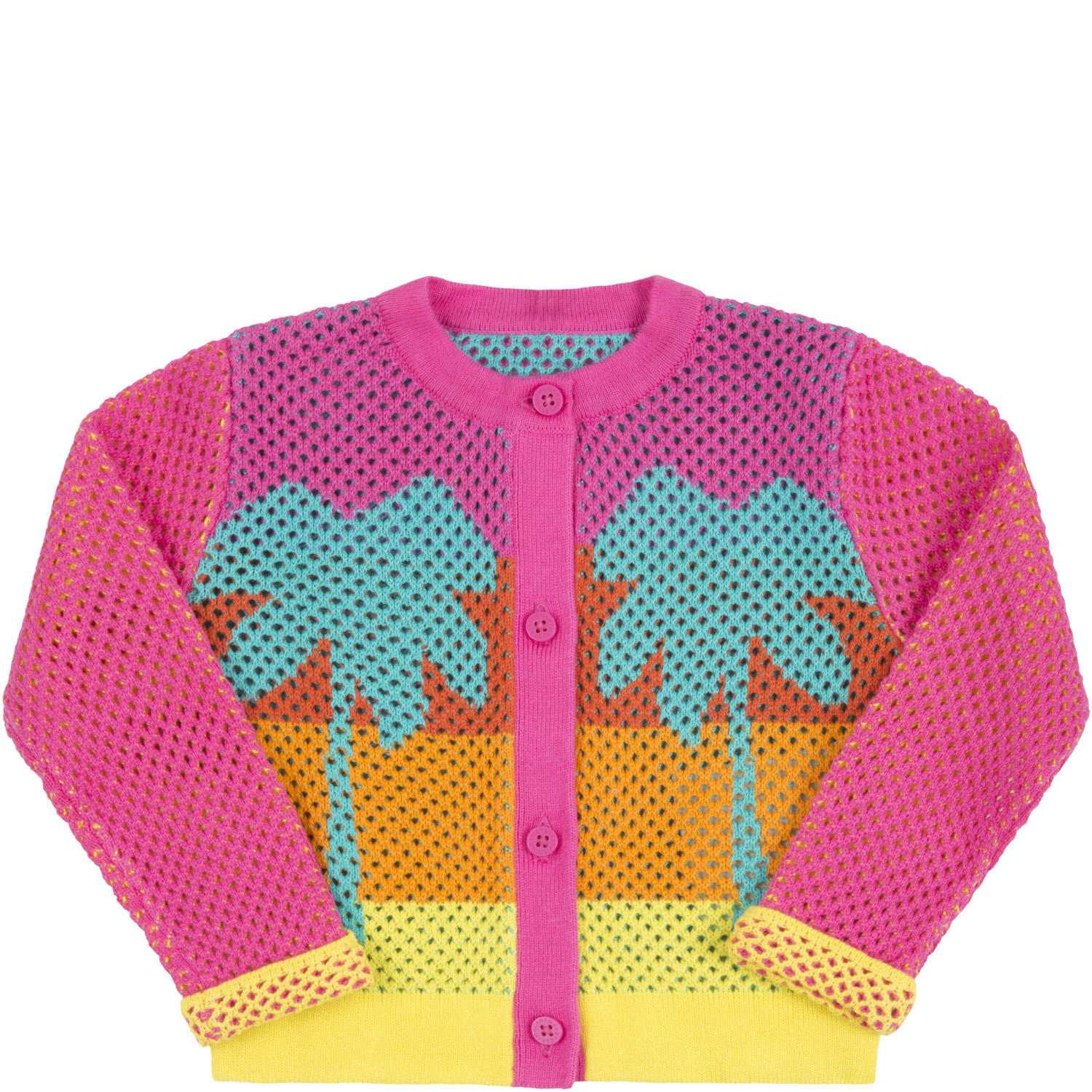Stella McCartney Kids Multicolor Cardigan For Babygirl With Palms
