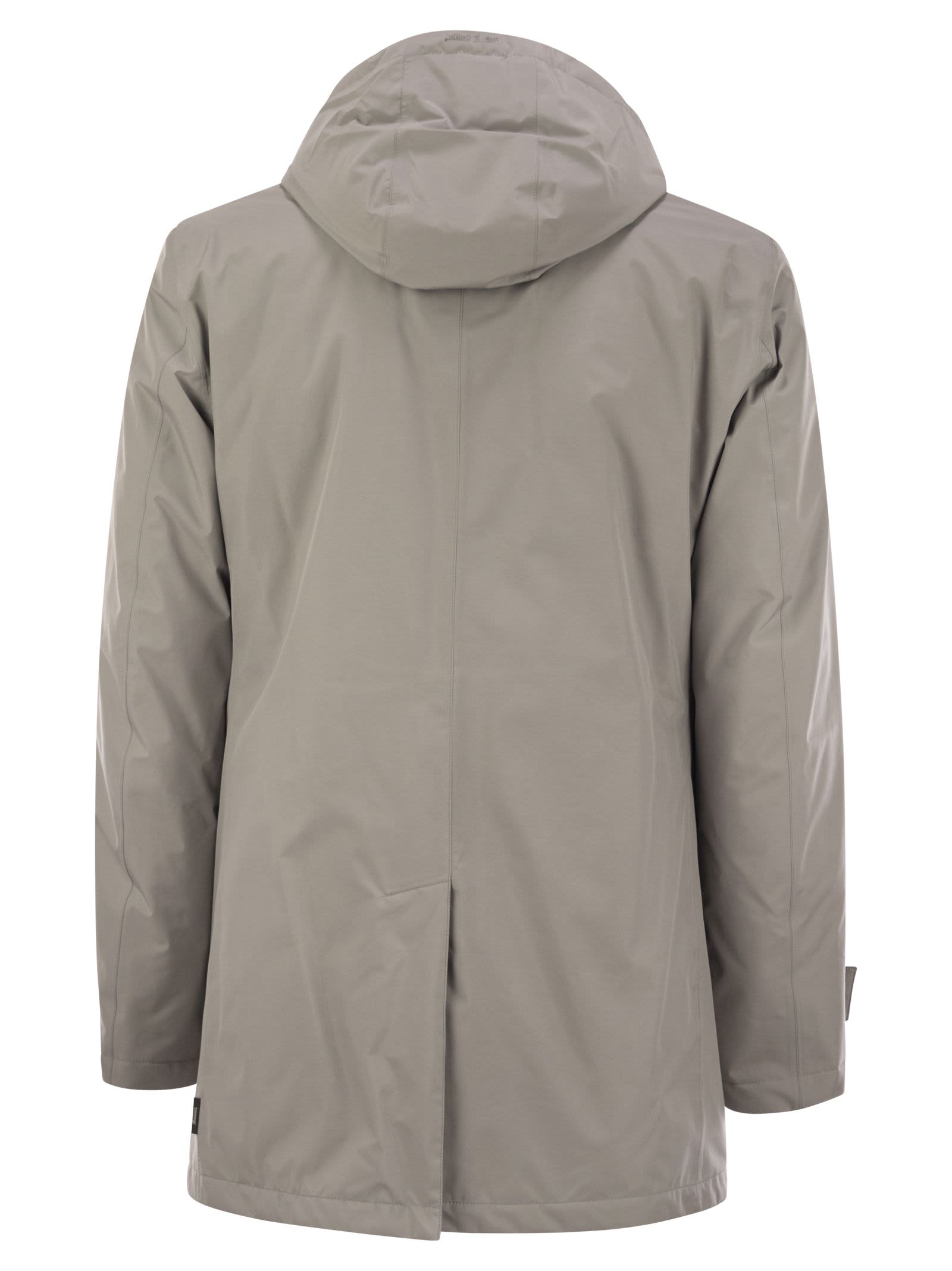 Shop Herno Laminar 2-layer Goretex Coat In Turtledove