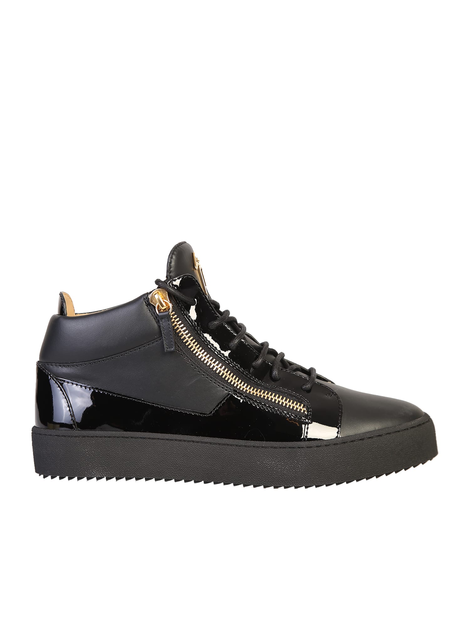 Shop Giuseppe Zanotti Branded Sneakers In Black