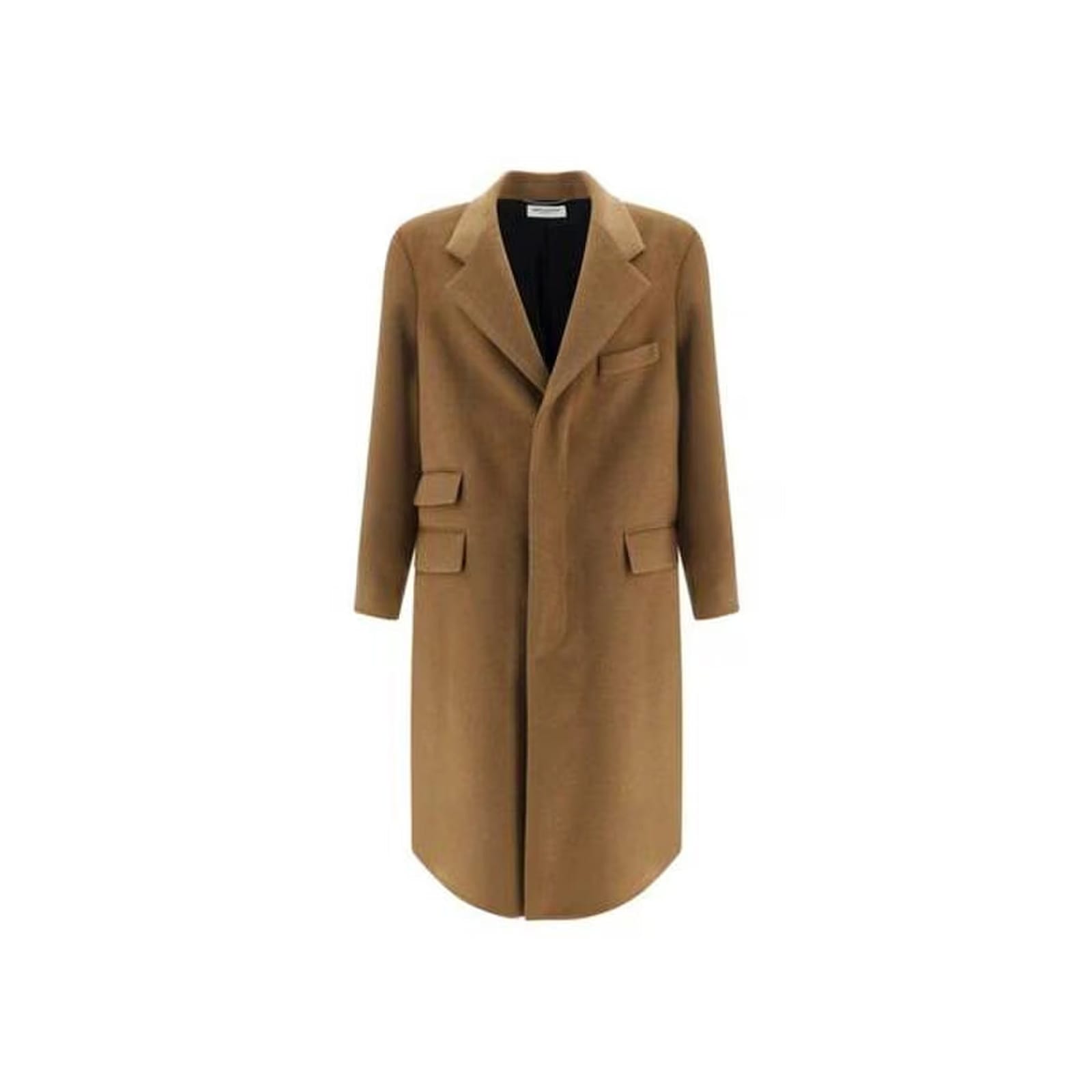 Saint Laurent Manteau Oversize Coat In Brown