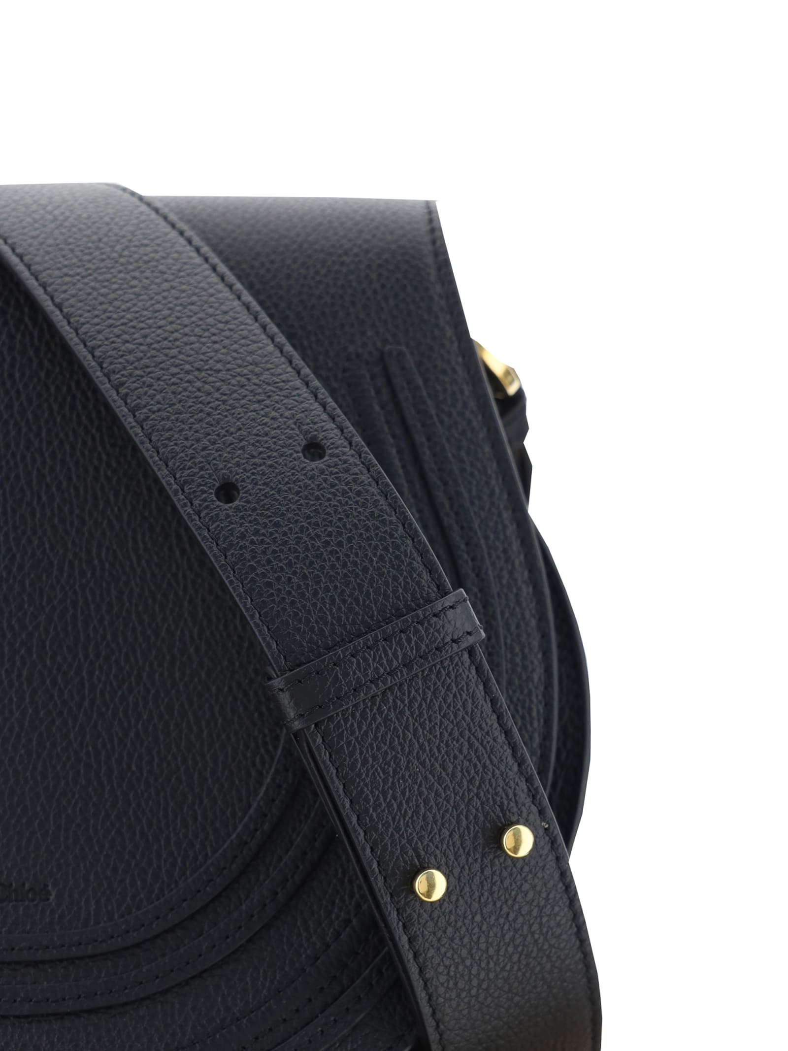 Shop Chloé Marcie Shoulder Bag In Black