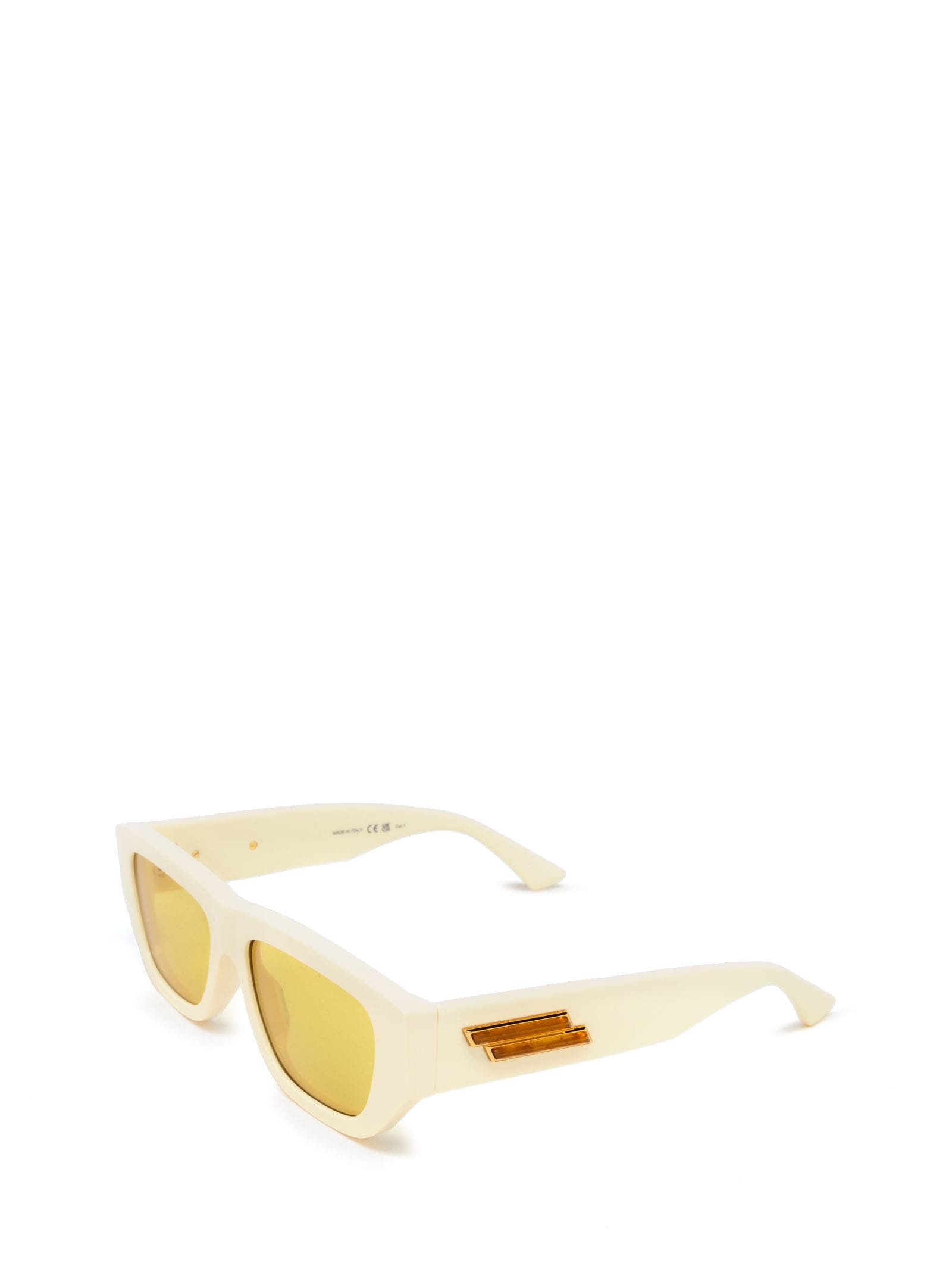 Shop Bottega Veneta Bv1252s Ivory Sunglasses