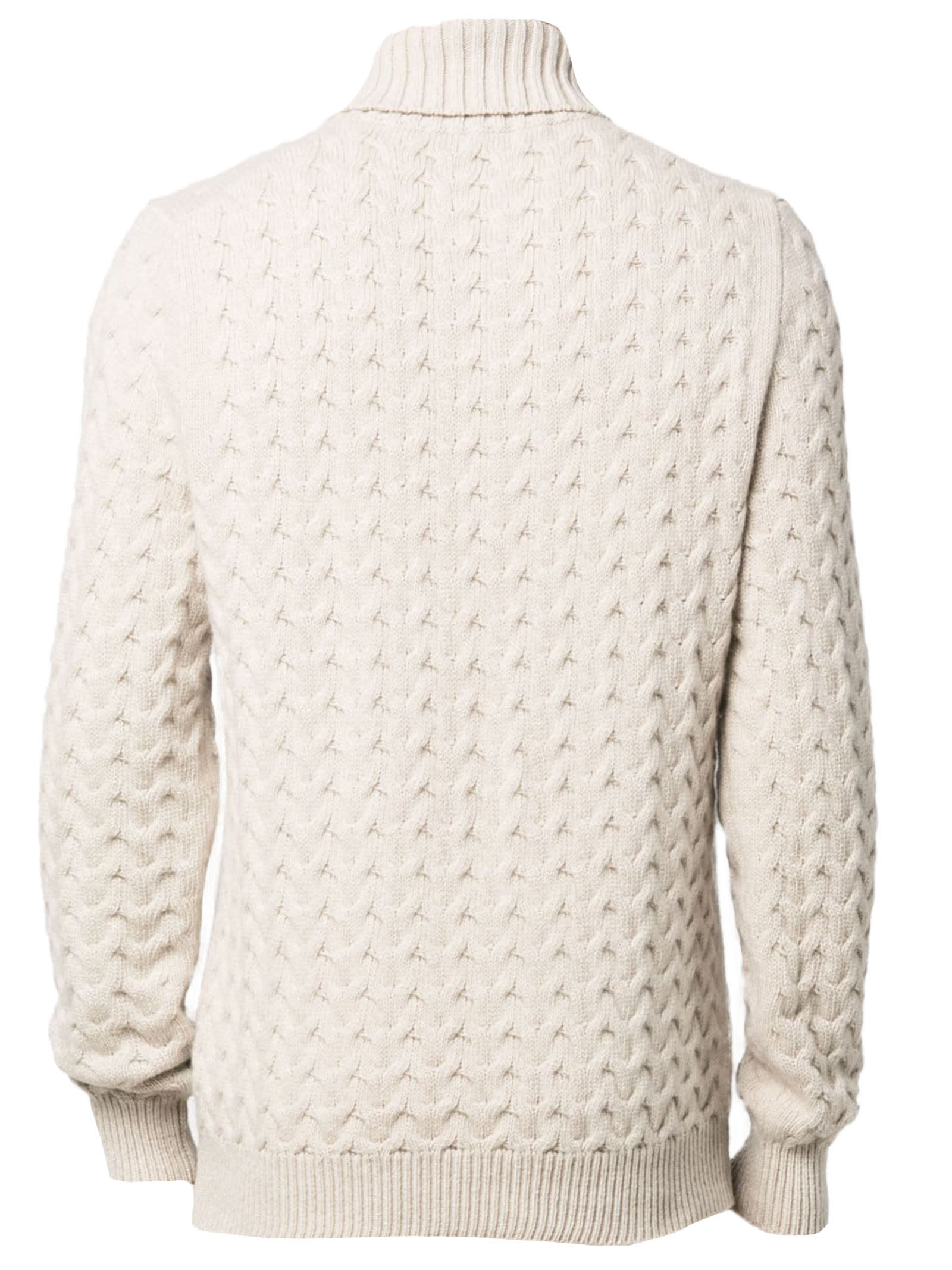 Shop Fedeli Beige Virgin Wool-cashmere Blend Jumper In Neutrals