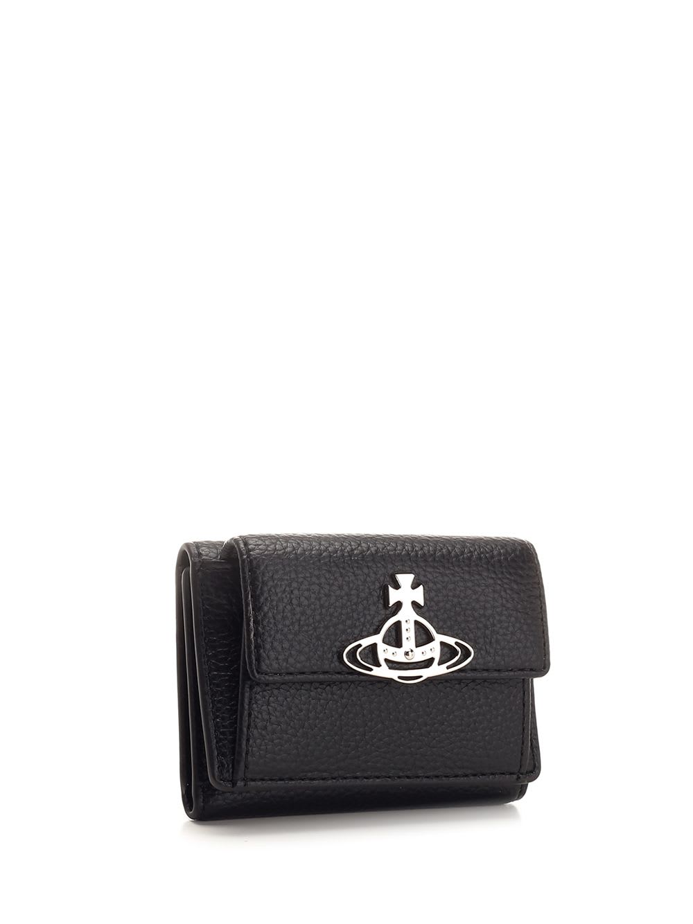 Vivienne Westwood Faux Leather French Wallet In Black