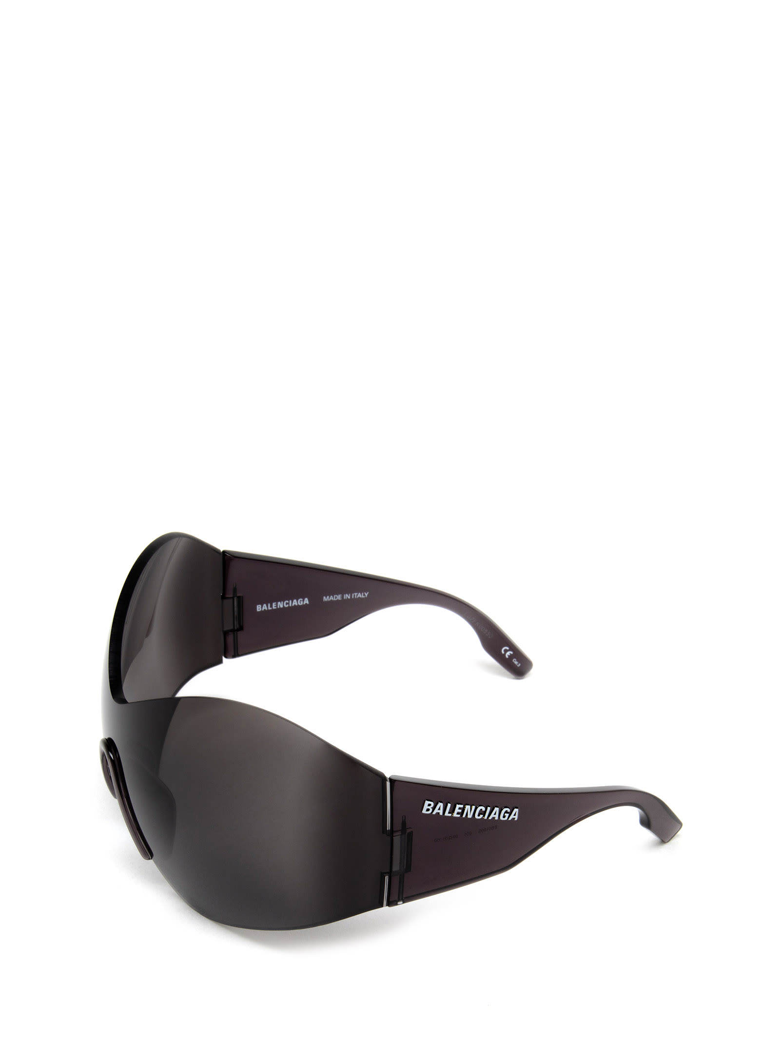 Shop Balenciaga Bb0180s Grey Sunglasses