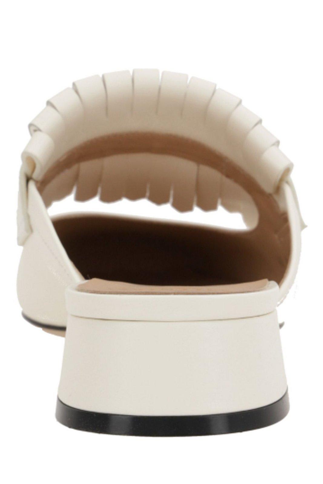 Valentino Vlogo Signature Leather Slippers In Ivory