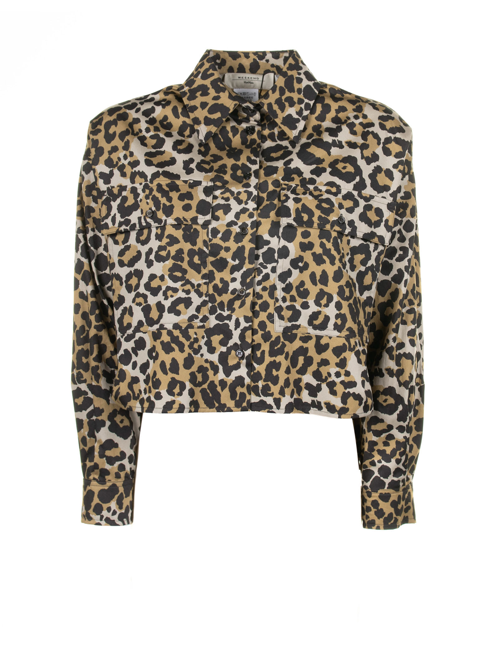 Shop Weekend Max Mara Spotted Cotton Shirt In Maculato
