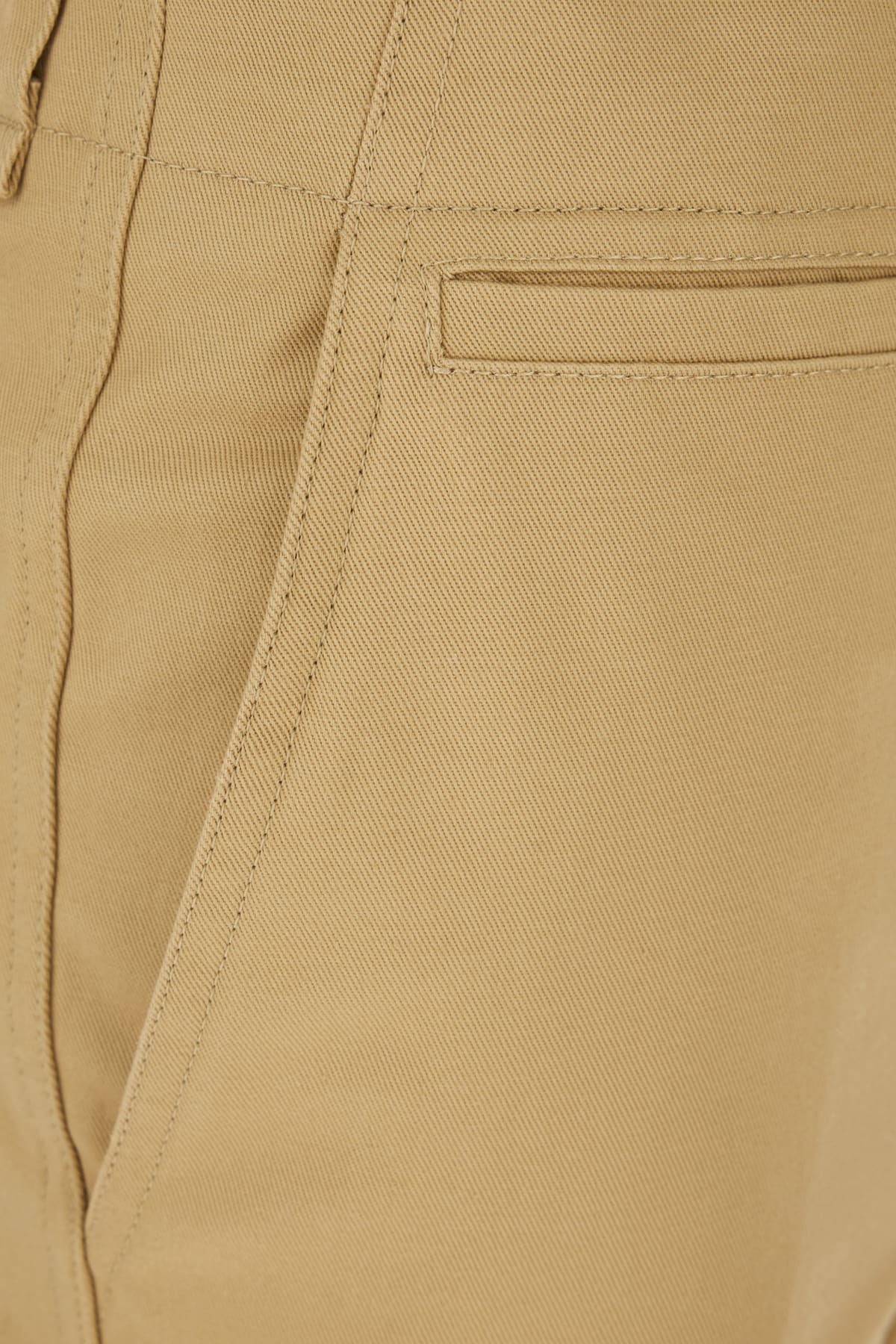 Shop Saint Laurent Beige Cotton Pants