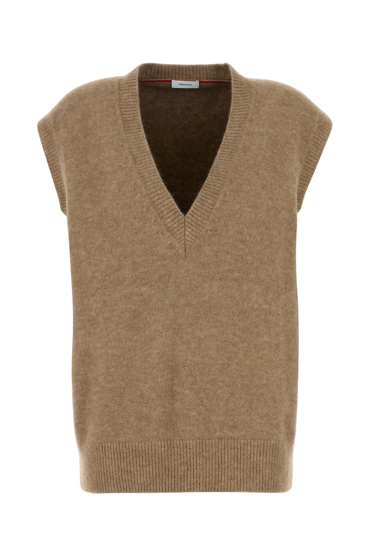 Shop Ferragamo Gilet Scollo V In Nude