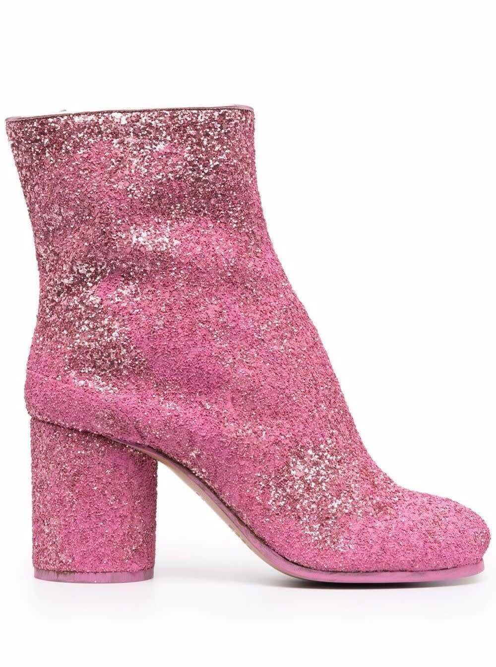 Maison Margiela Glittred Pink Tabi Booties | Coshio Online Shop