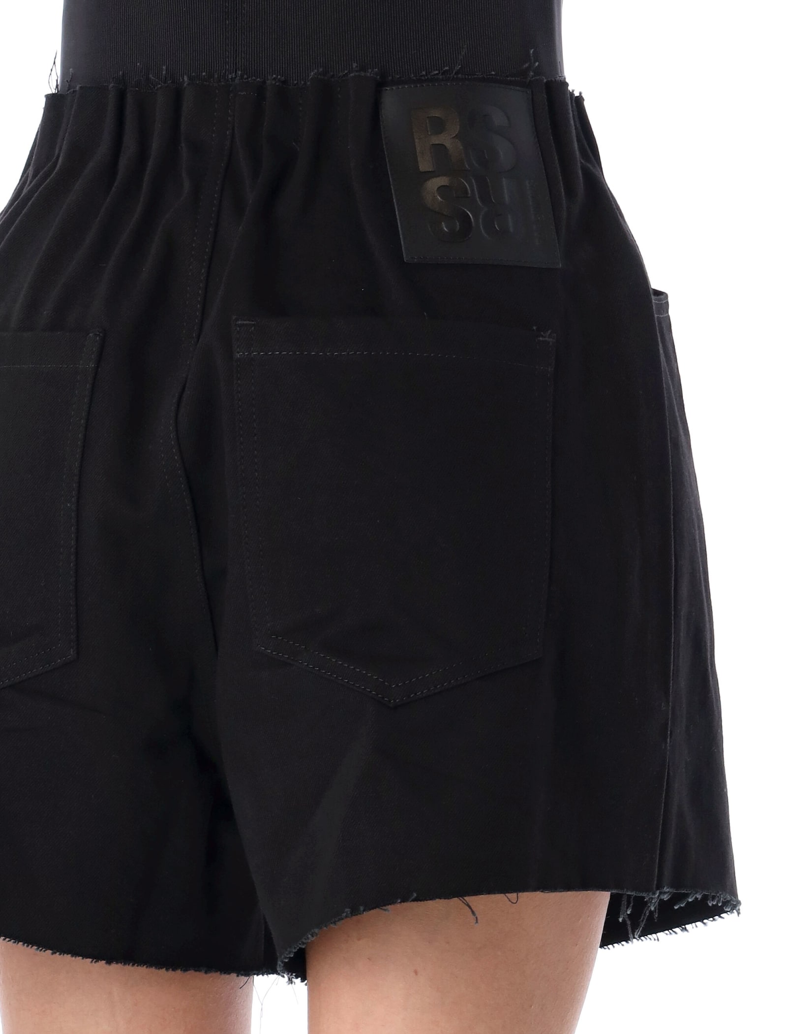 Raf Simons Big Denim Shorts In Black | ModeSens