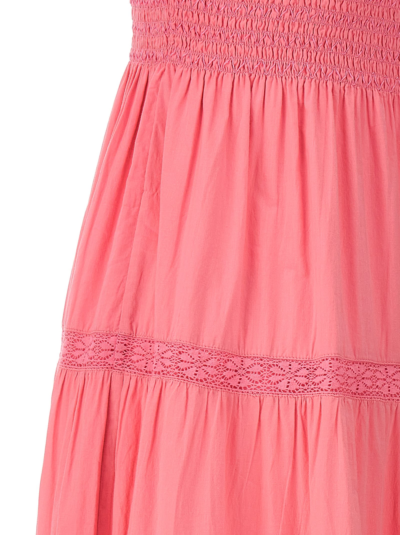 Shop Loveshackfancy Chessie Long Dress In Pink