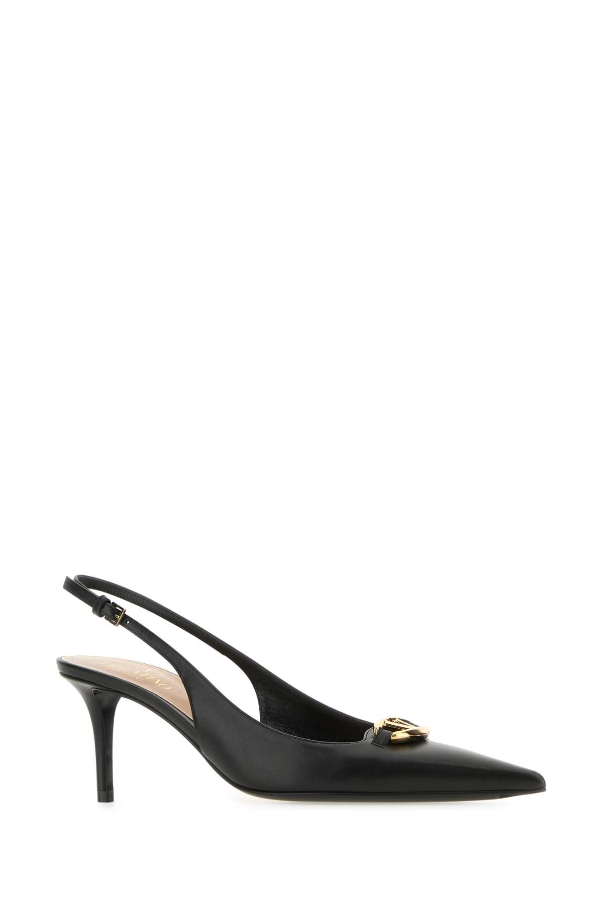 Shop Valentino Black Leather Vlogo The Bold Pumps In Nero