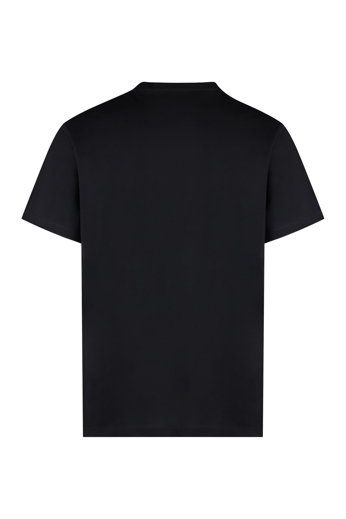 Shop Alexander Mcqueen Cotton Crew-neck T-shirt In Black