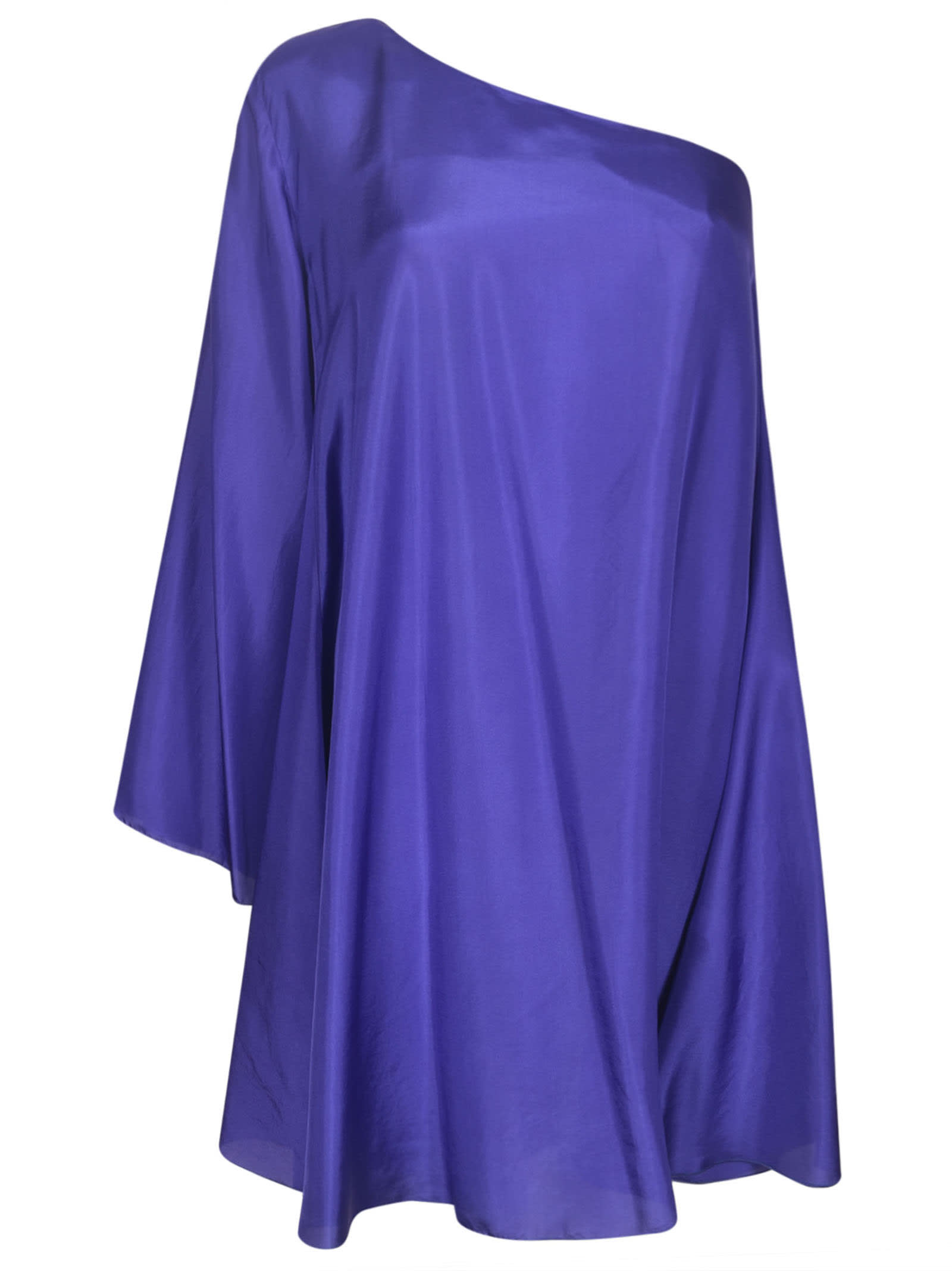 Shop Forte Forte One-sleeve Dress In Blue