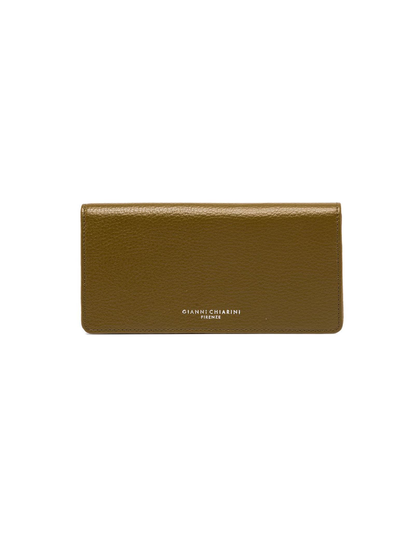 Green Grained Leather Wallet