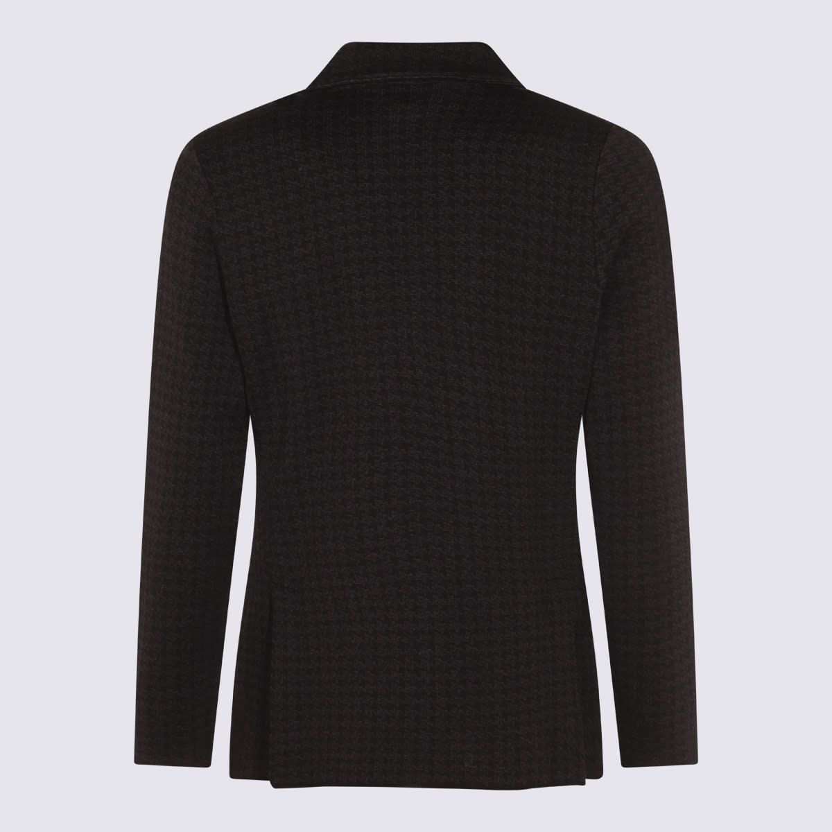 Lardini Tailored Houndstooth Suit Button Detailing In Black