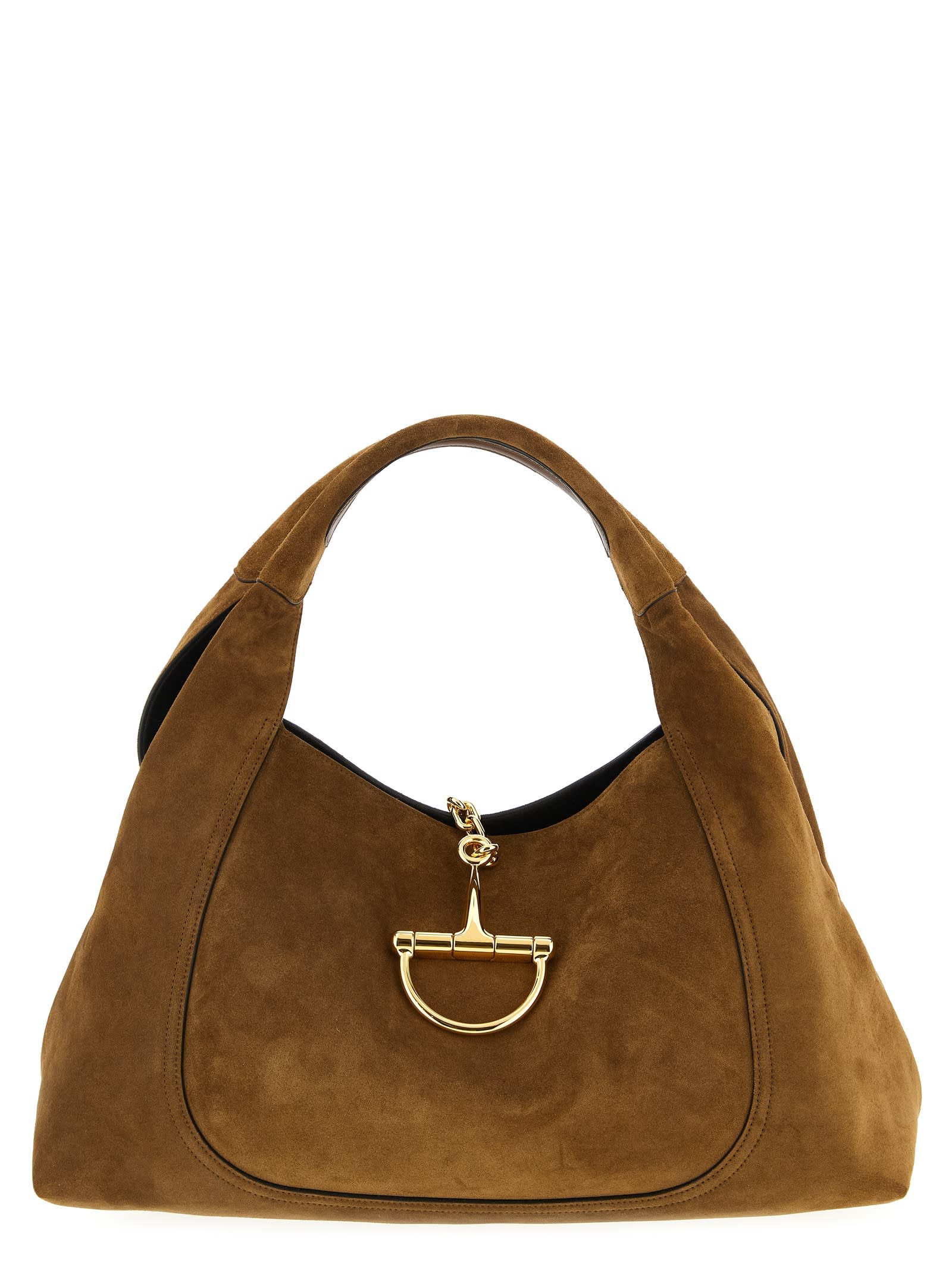 Gucci Softbit Maxi Shoulder Bag In Brown
