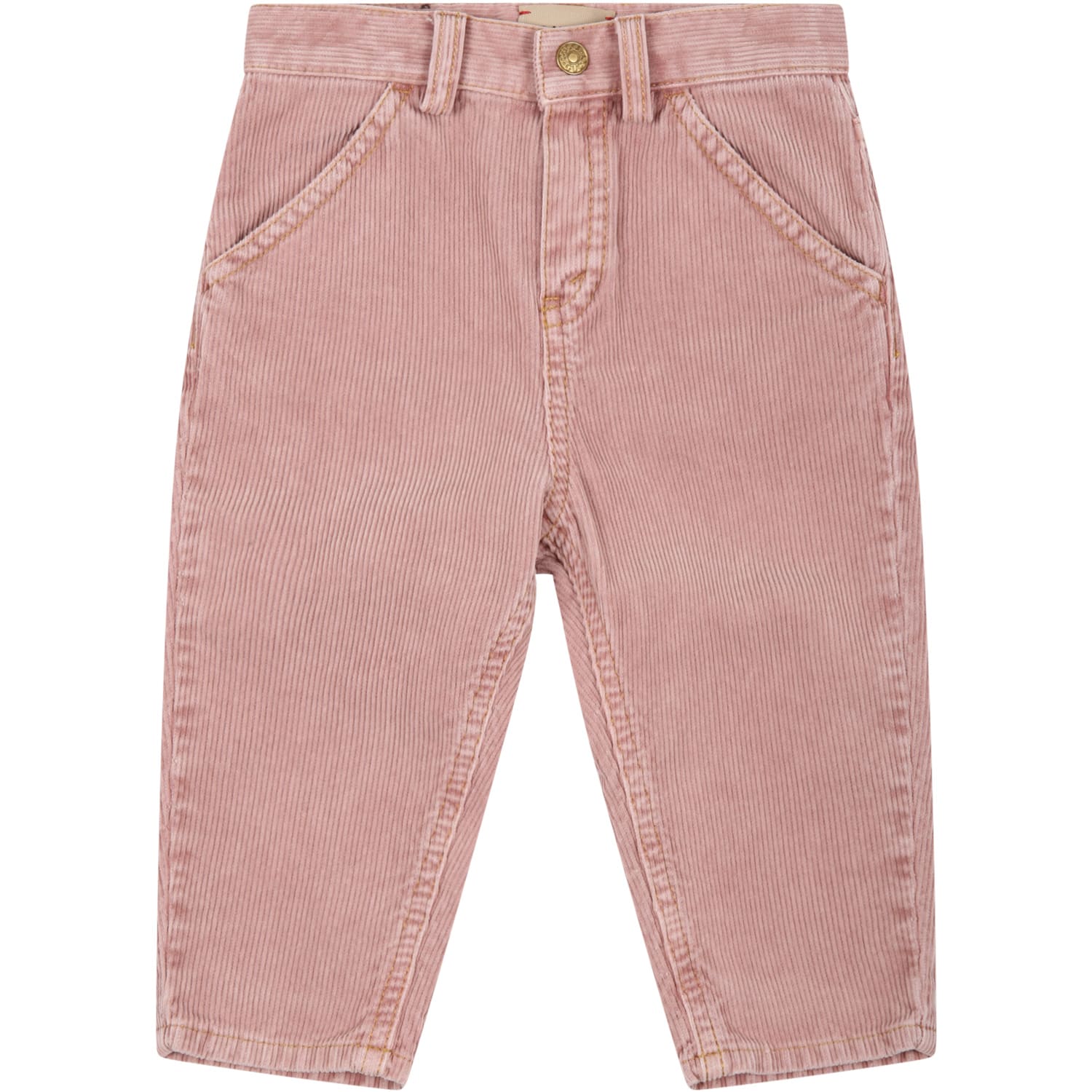 Gucci Pink Pants For Baby Girl With Horsebit