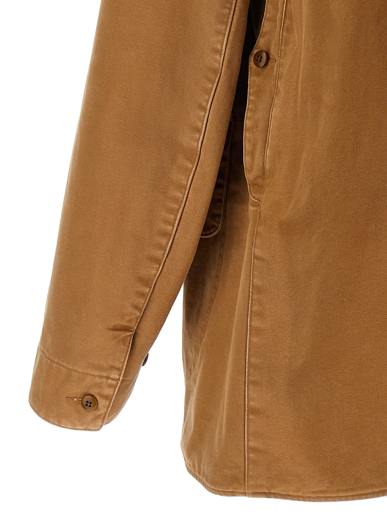 Shop Maison Margiela Canvas Jacket In Brown