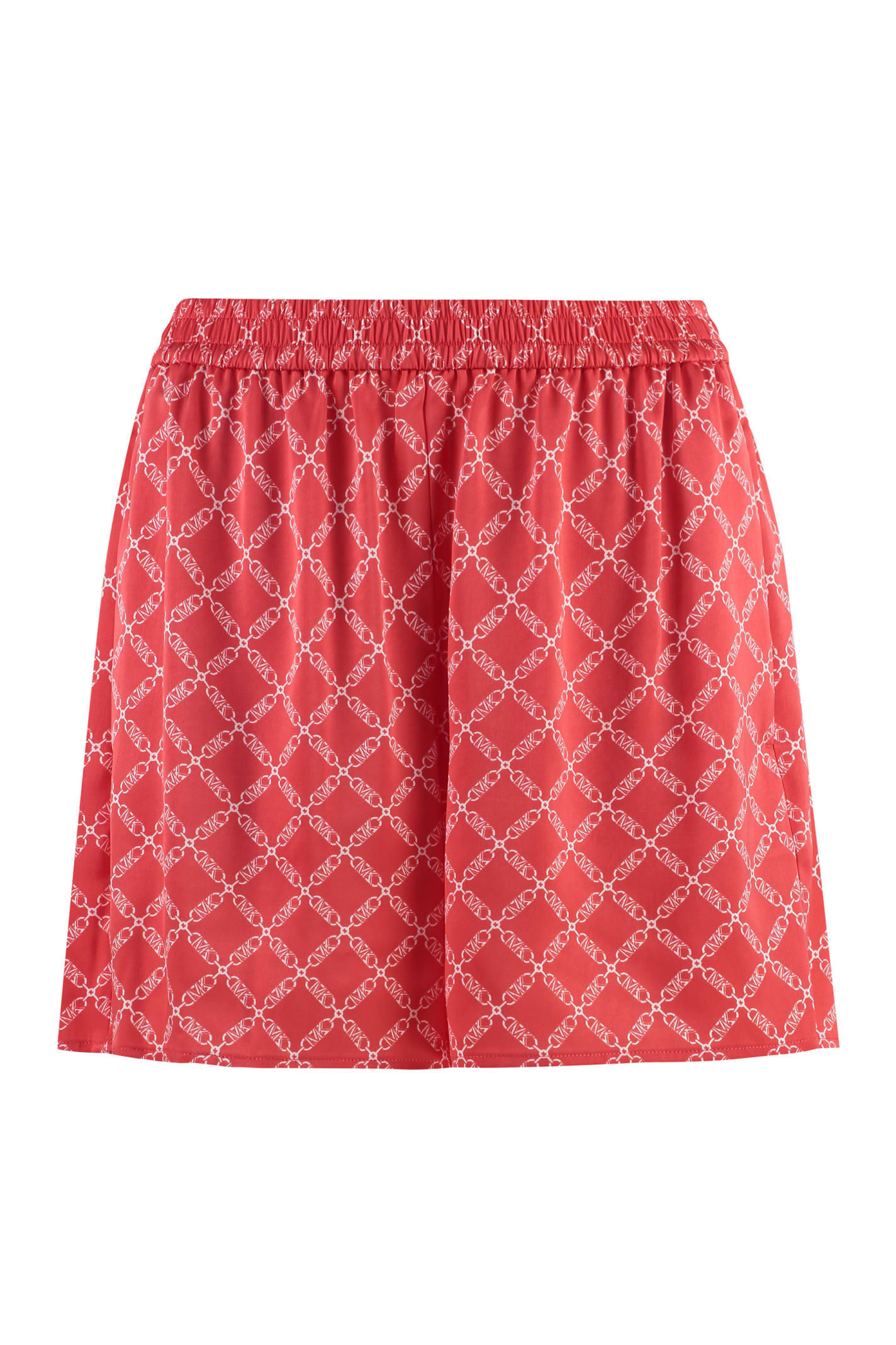 Shop Michael Michael Kors Nylon Satin Shorts In Red