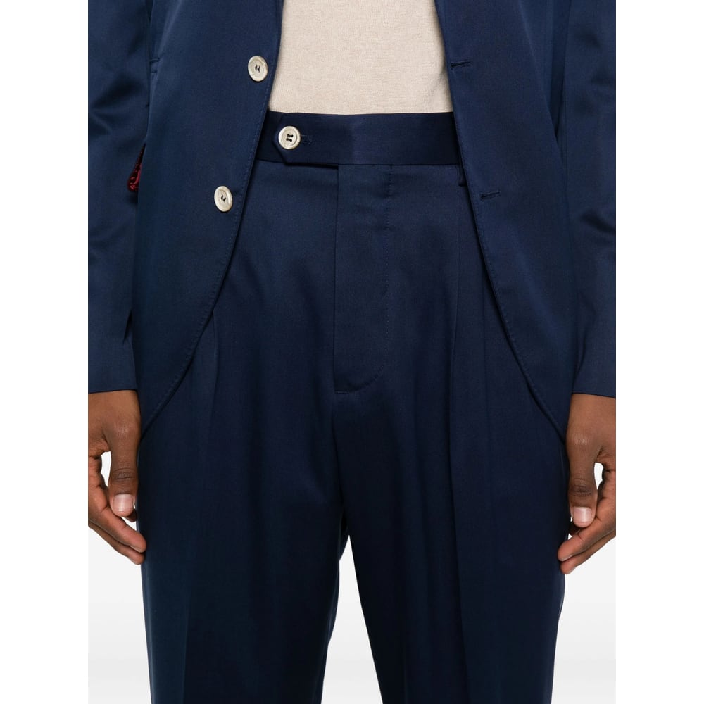 Brunello Cucinelli Wool Single-breasted Suit In Blue