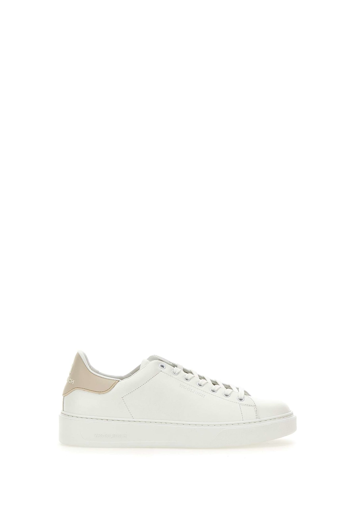 Woolrich Leather Sneakers In White