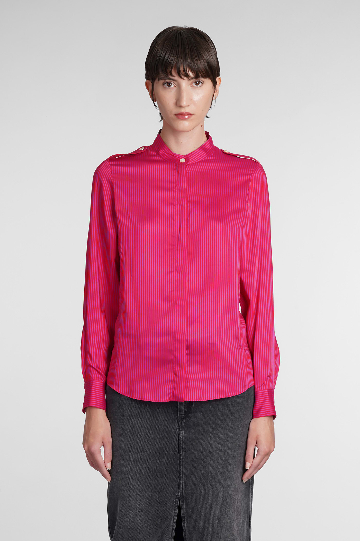 Shop Isabel Marant Ilda Shirt In Fuxia Viscose In Pink/purple